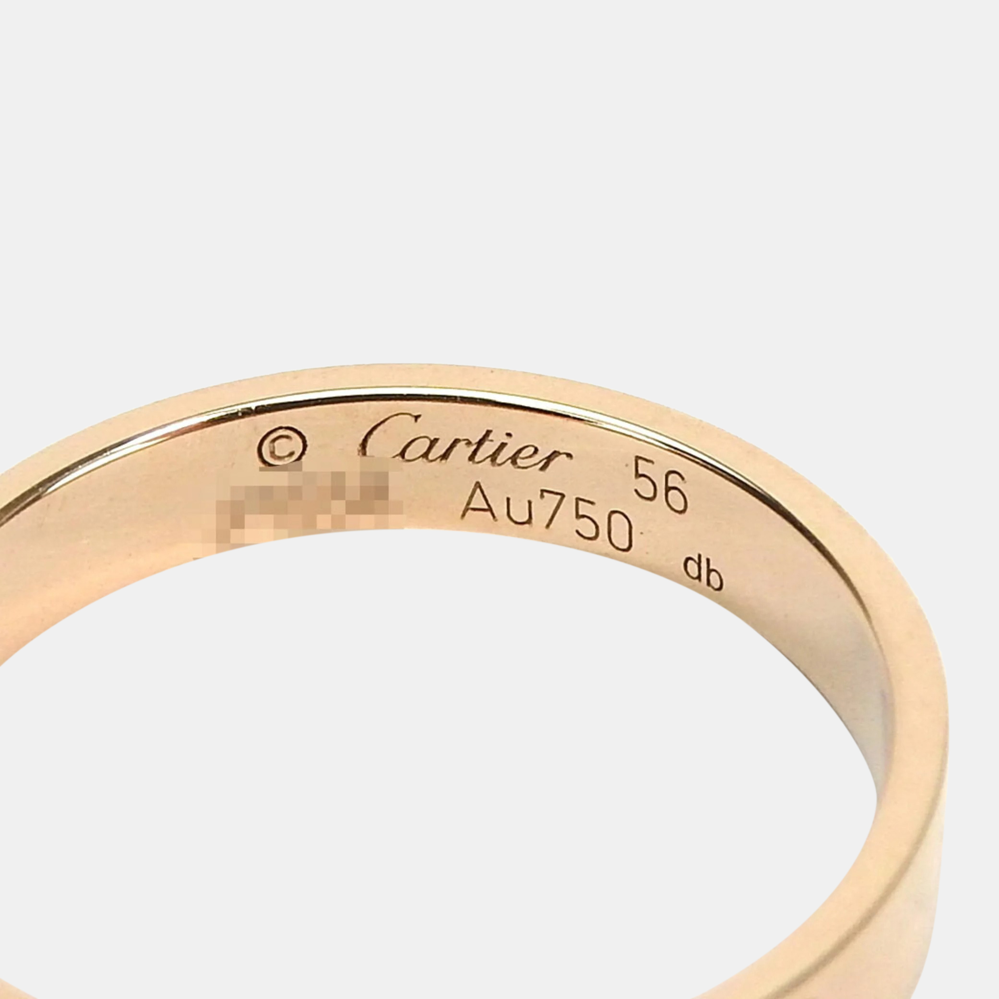Cartier 18K Rose Gold Love Band Ring EU 56