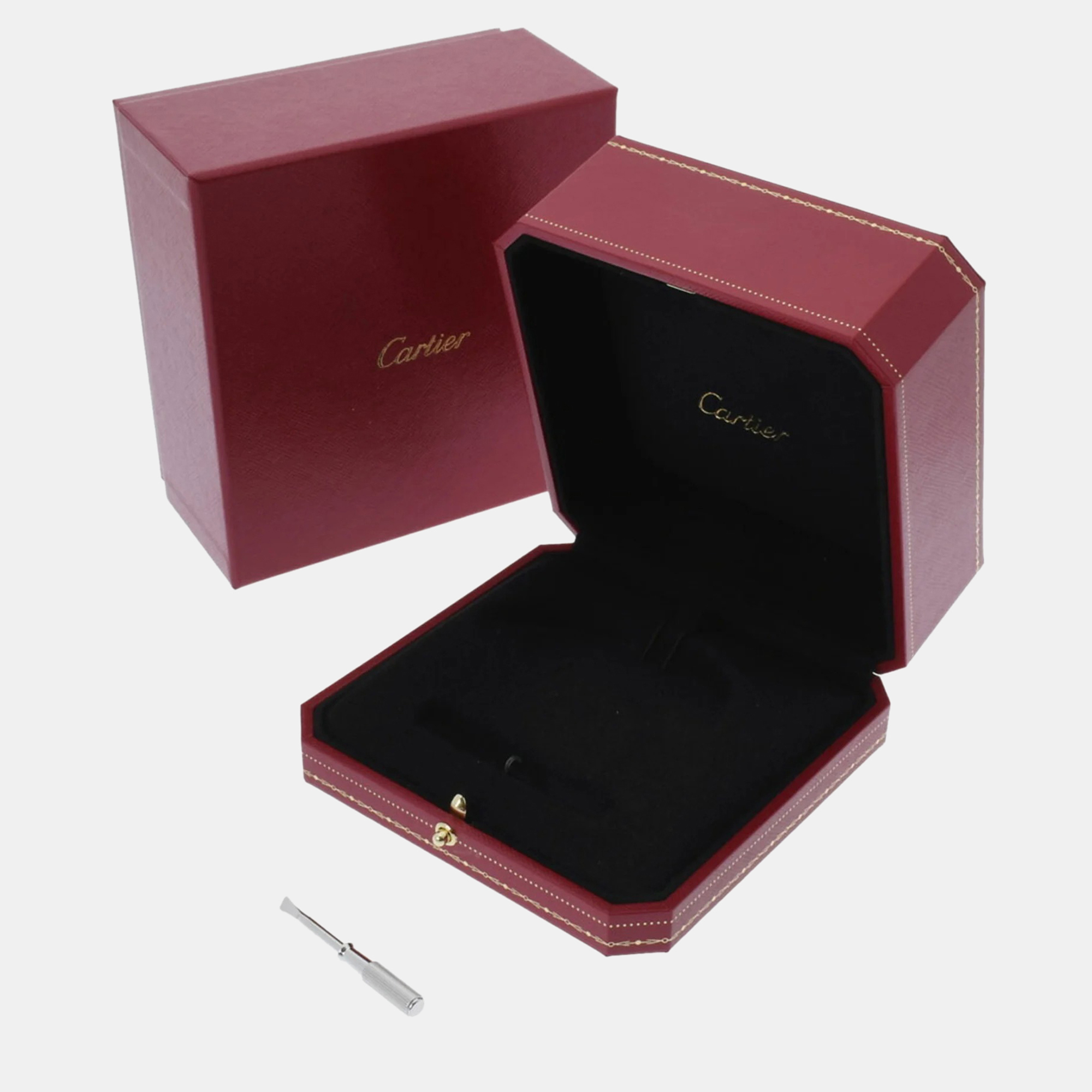 Cartier 18K White Gold And Diamond Small Bangle Bracelet