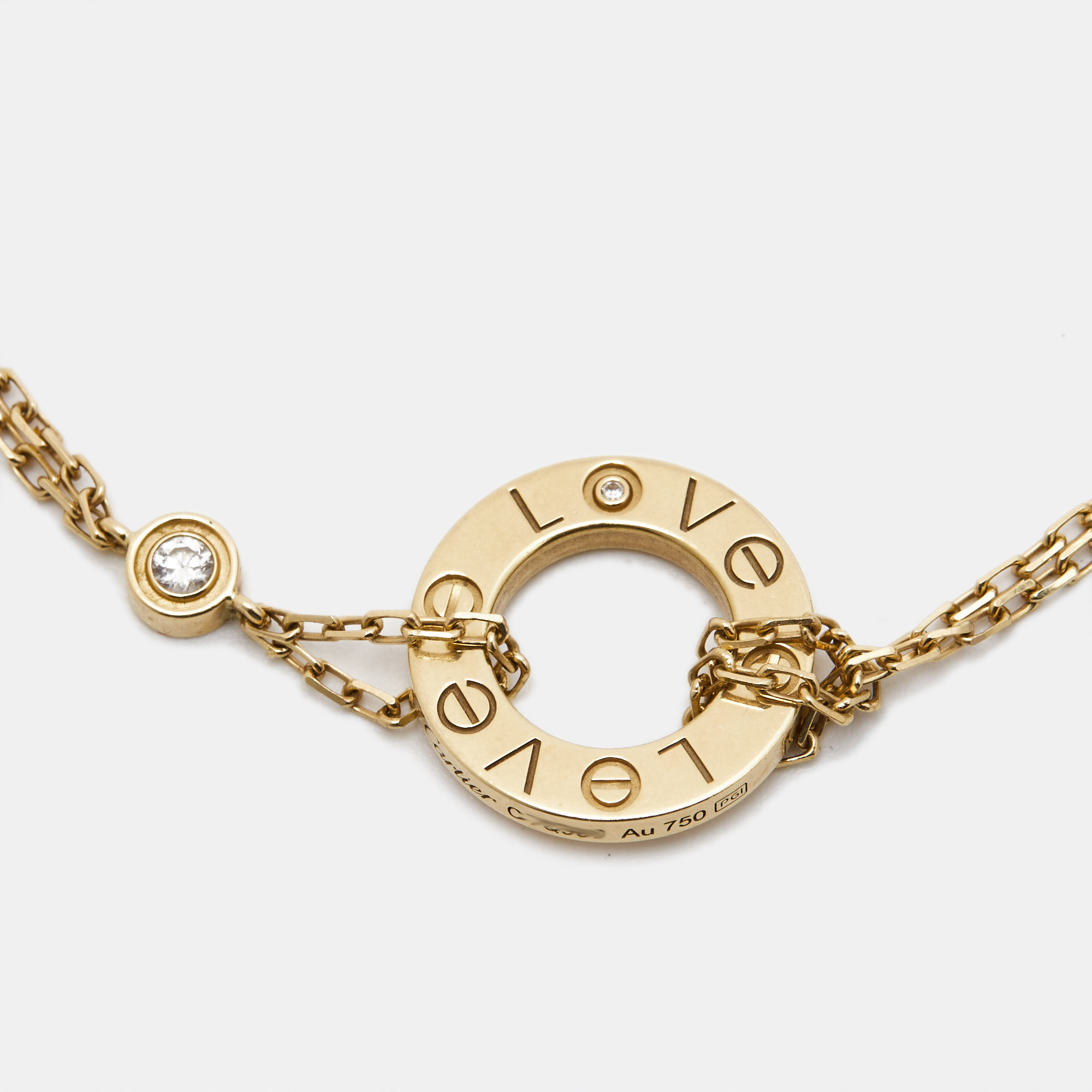 Cartier Love Diamond 18k Yellow Gold Bracelet