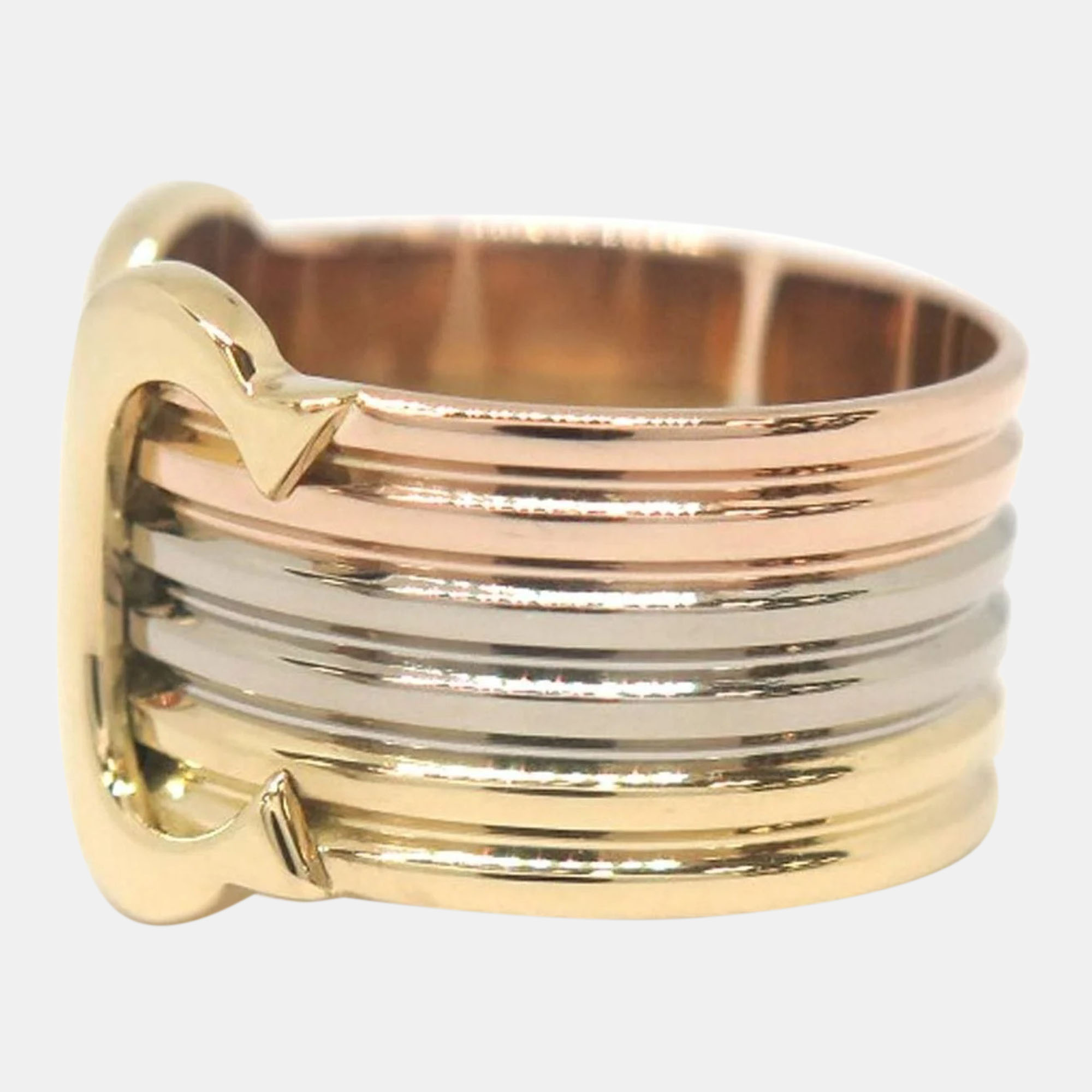Cartier 18K Yellow, White and Rose Gold Trinity C De Cartier Band Ring EU 54
Cartier 18K Yellow, White and Rose Gold Trinity C De Cartier Band Ring EU 54