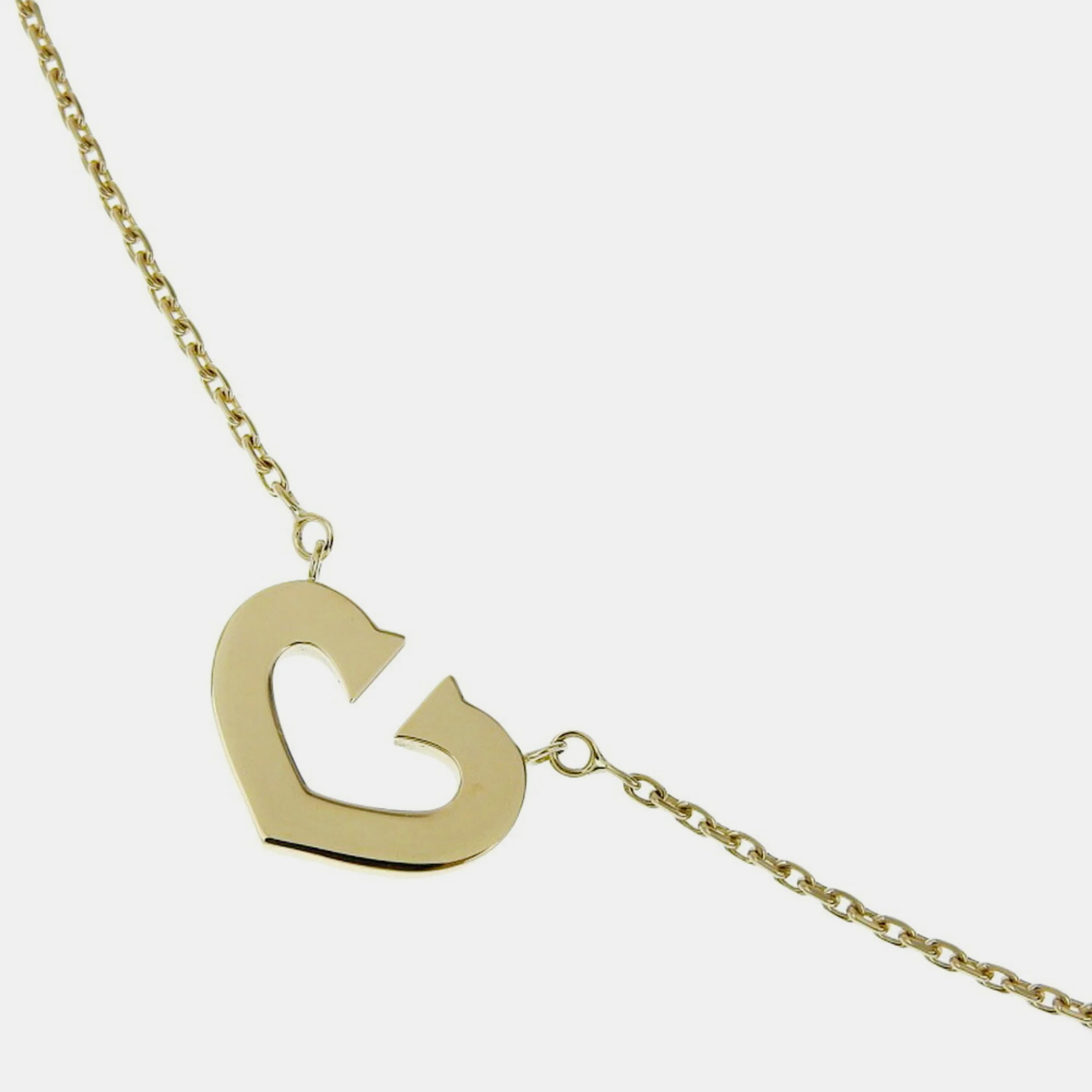 Cartier 18k yellow gold heart c de cartier pendant necklace