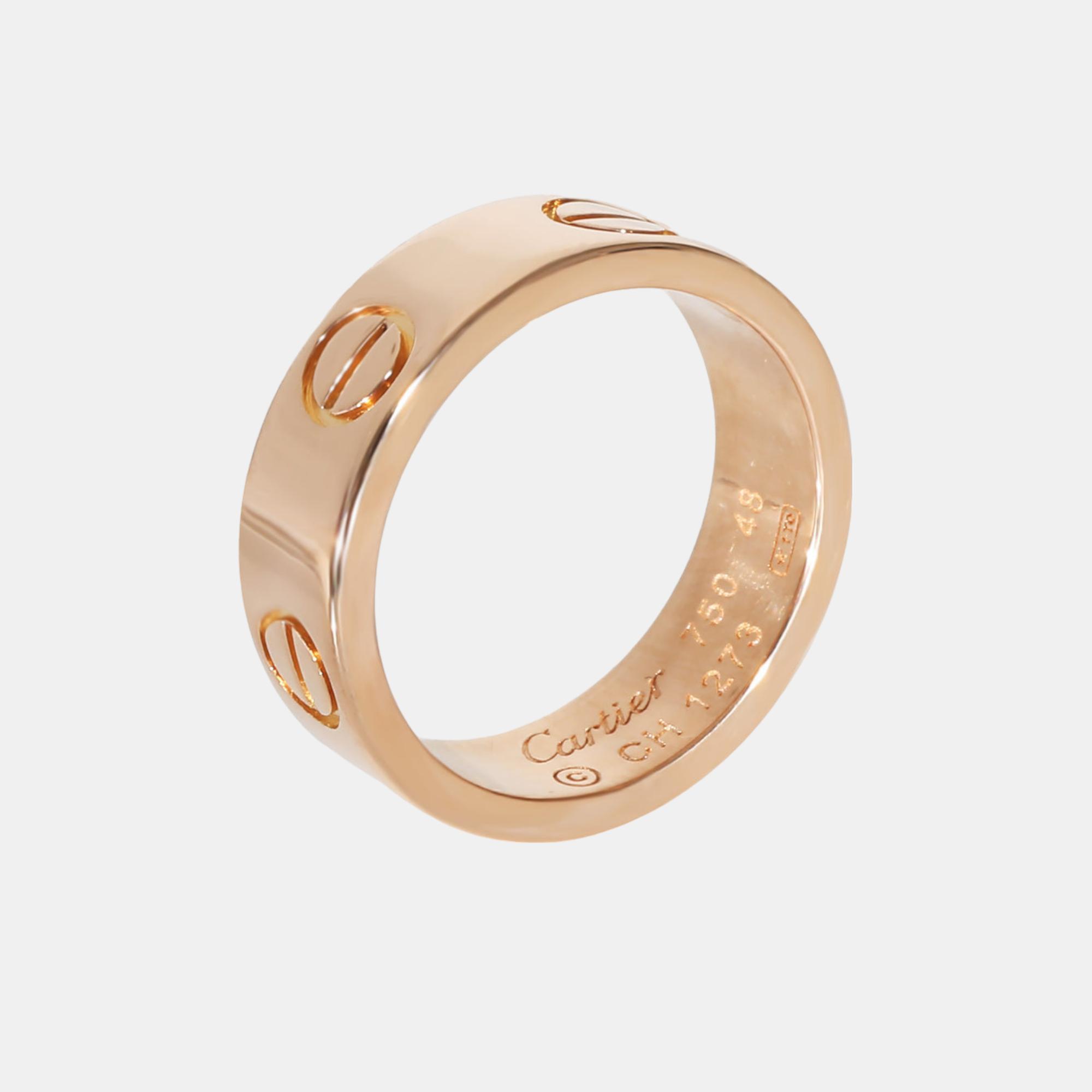 Cartier love fashion ring in 18k rose gold