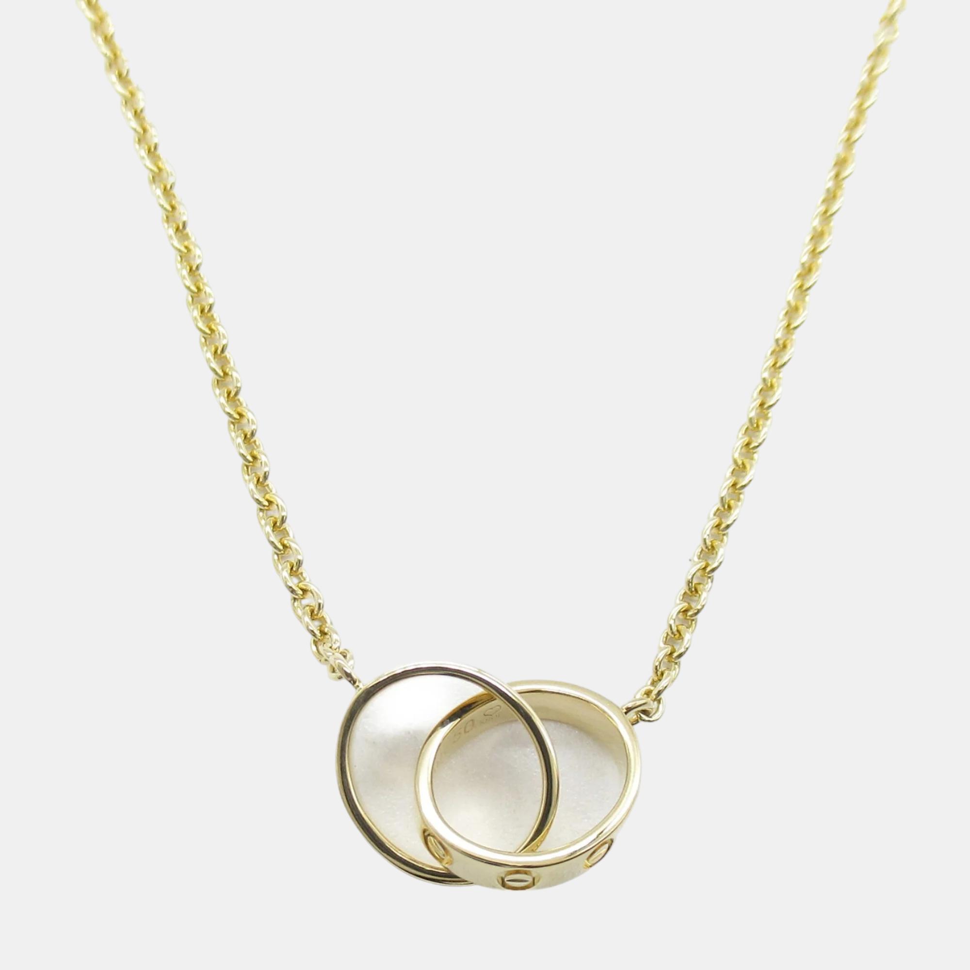 Cartier 18k yellow gold love pendant necklace