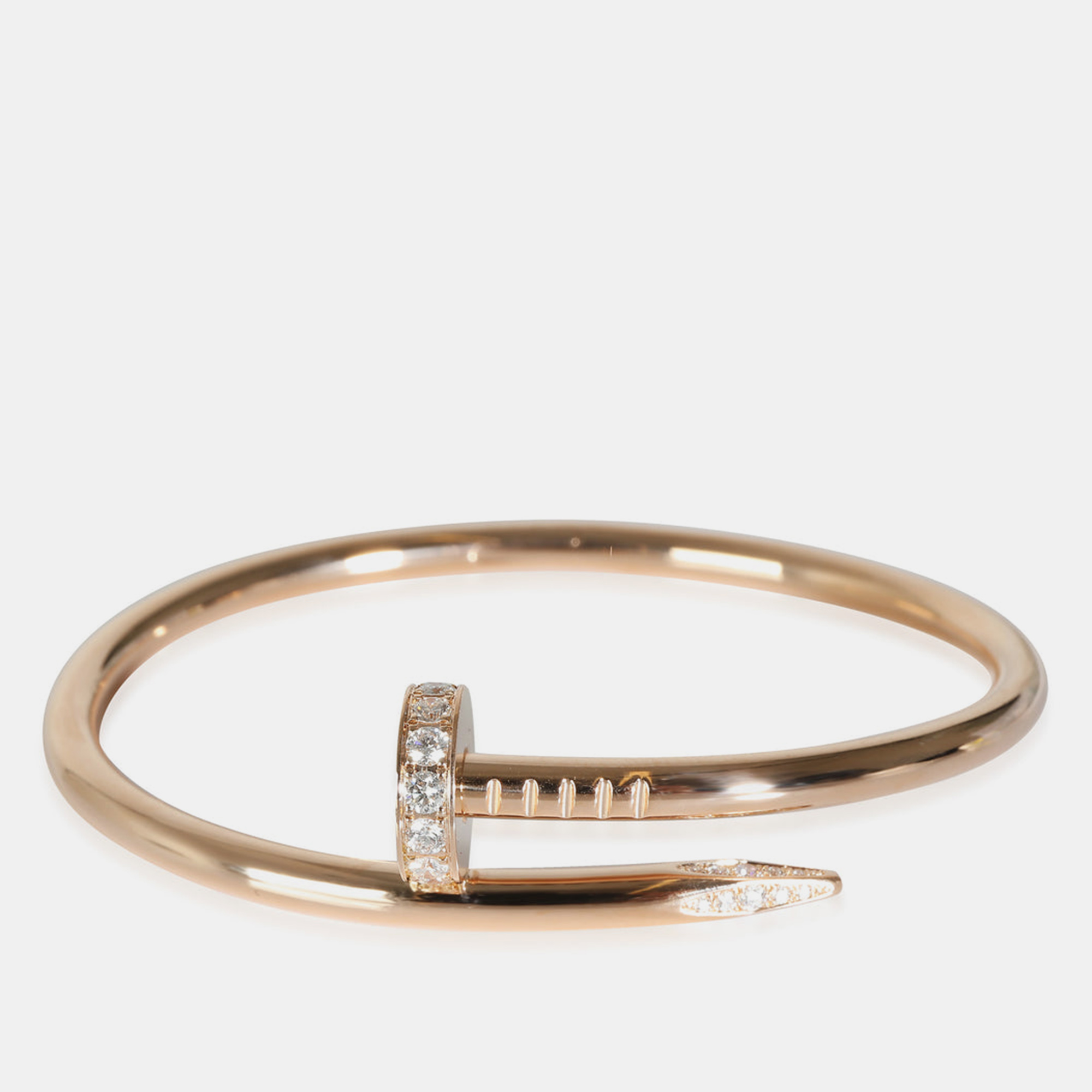 Cartier 18k rose gold 0.58 ctw juste un clou bracelet