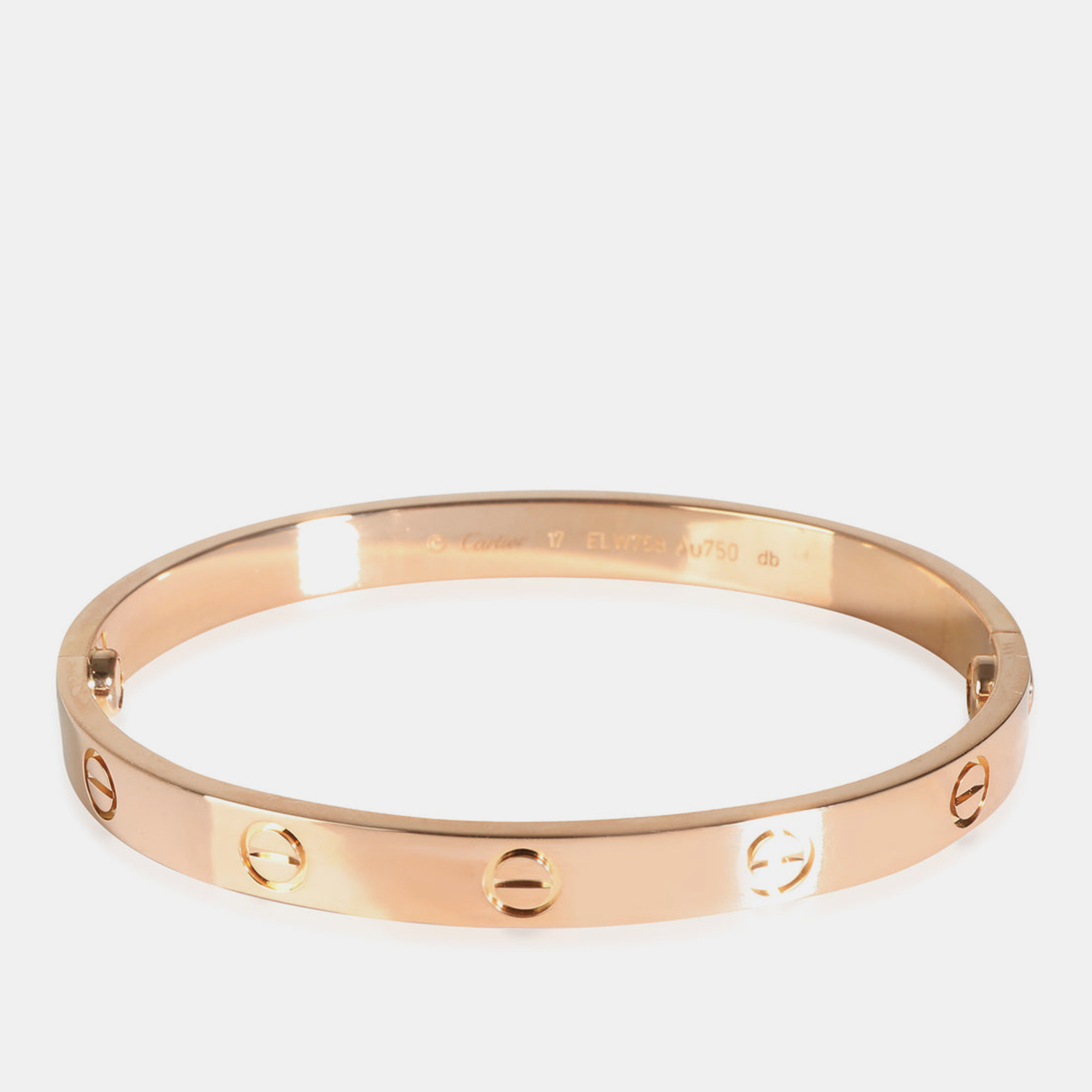 Cartier 18k rose gold love bracelet