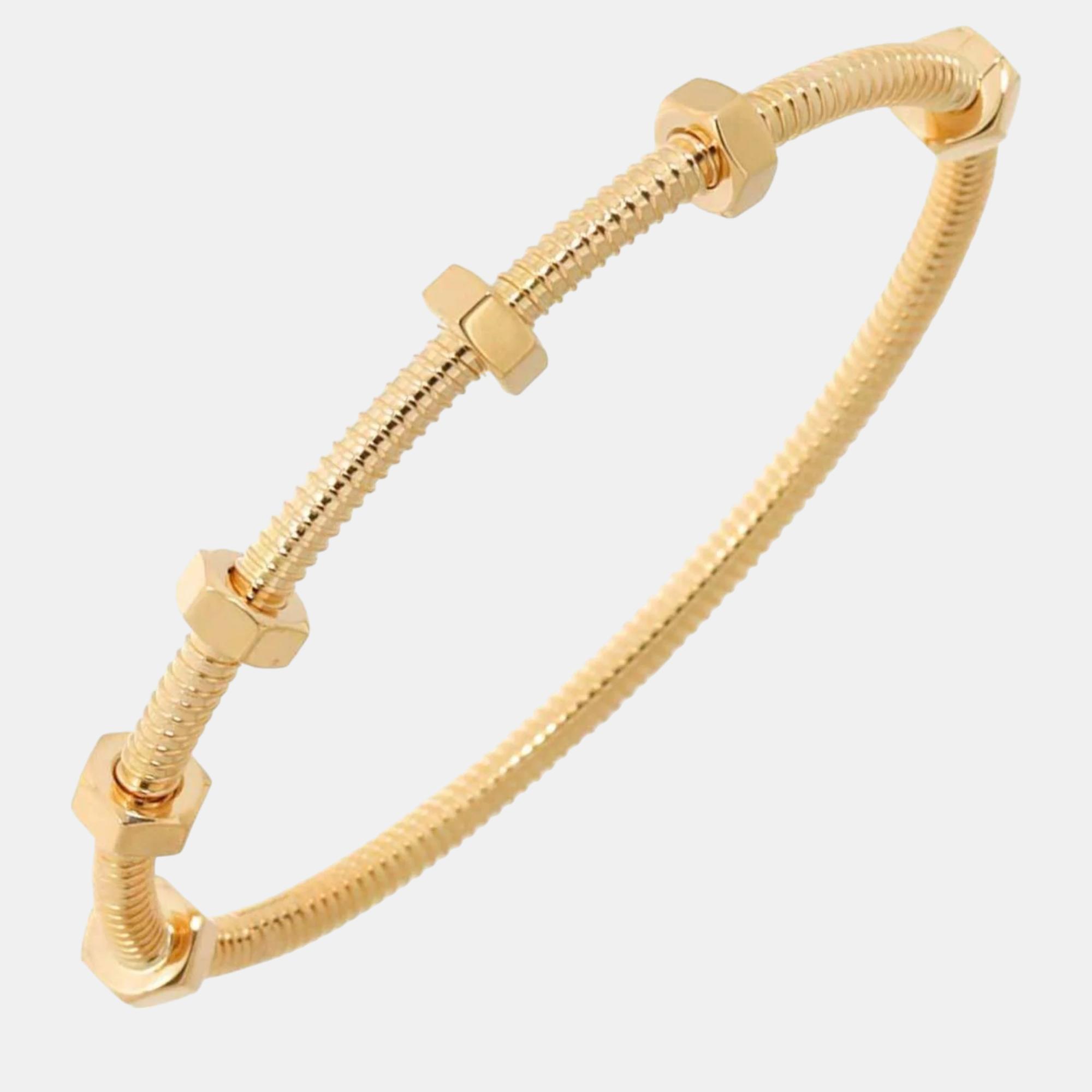 Cartier 18k rose gold ecrou de cartier bangle bracelet