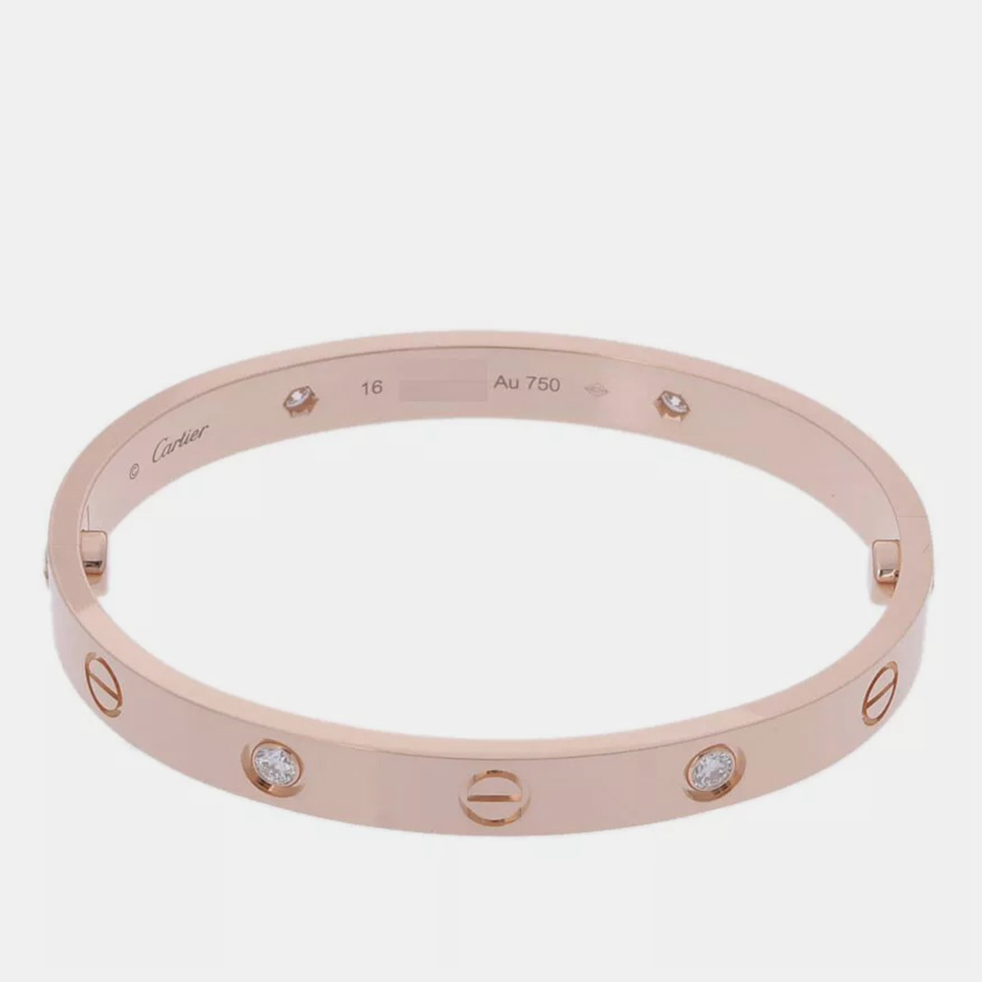 Cartier rose gold diamond love bracelet