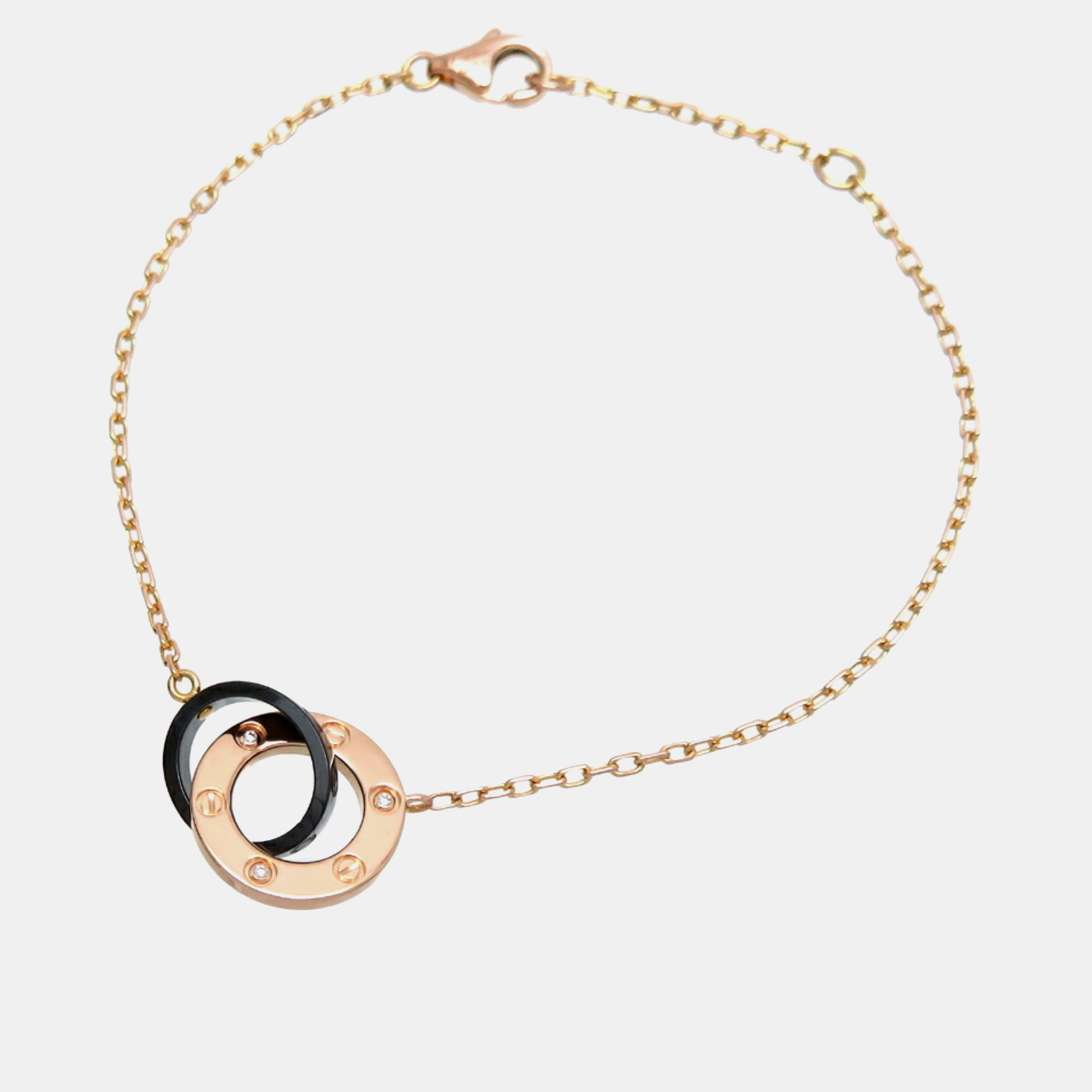 Cartier 18k rose gold love chain bracelet