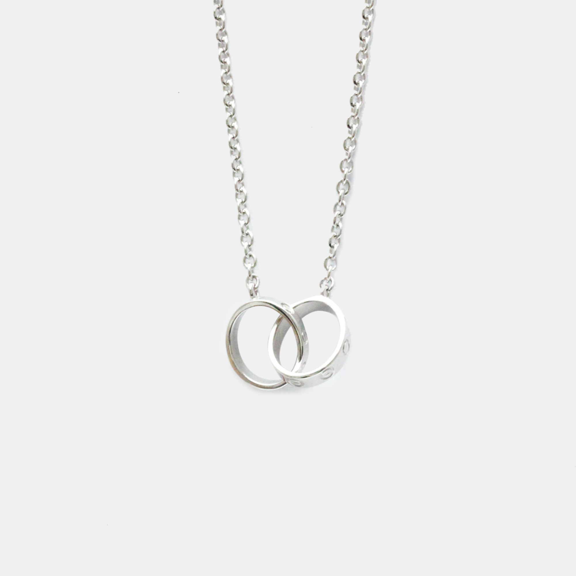 Cartier 18k white gold love pendant necklace