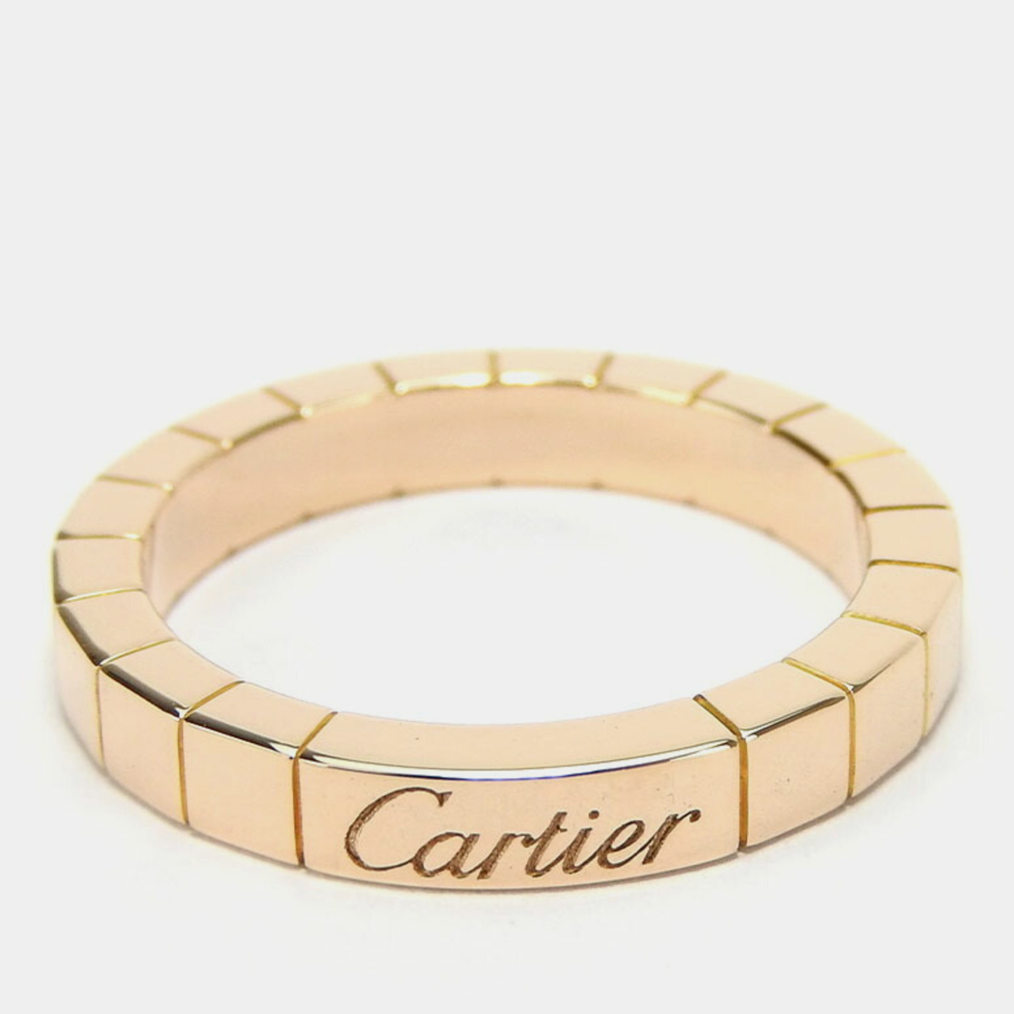 Cartier 18k rose gold lanieres band ring eu 52
