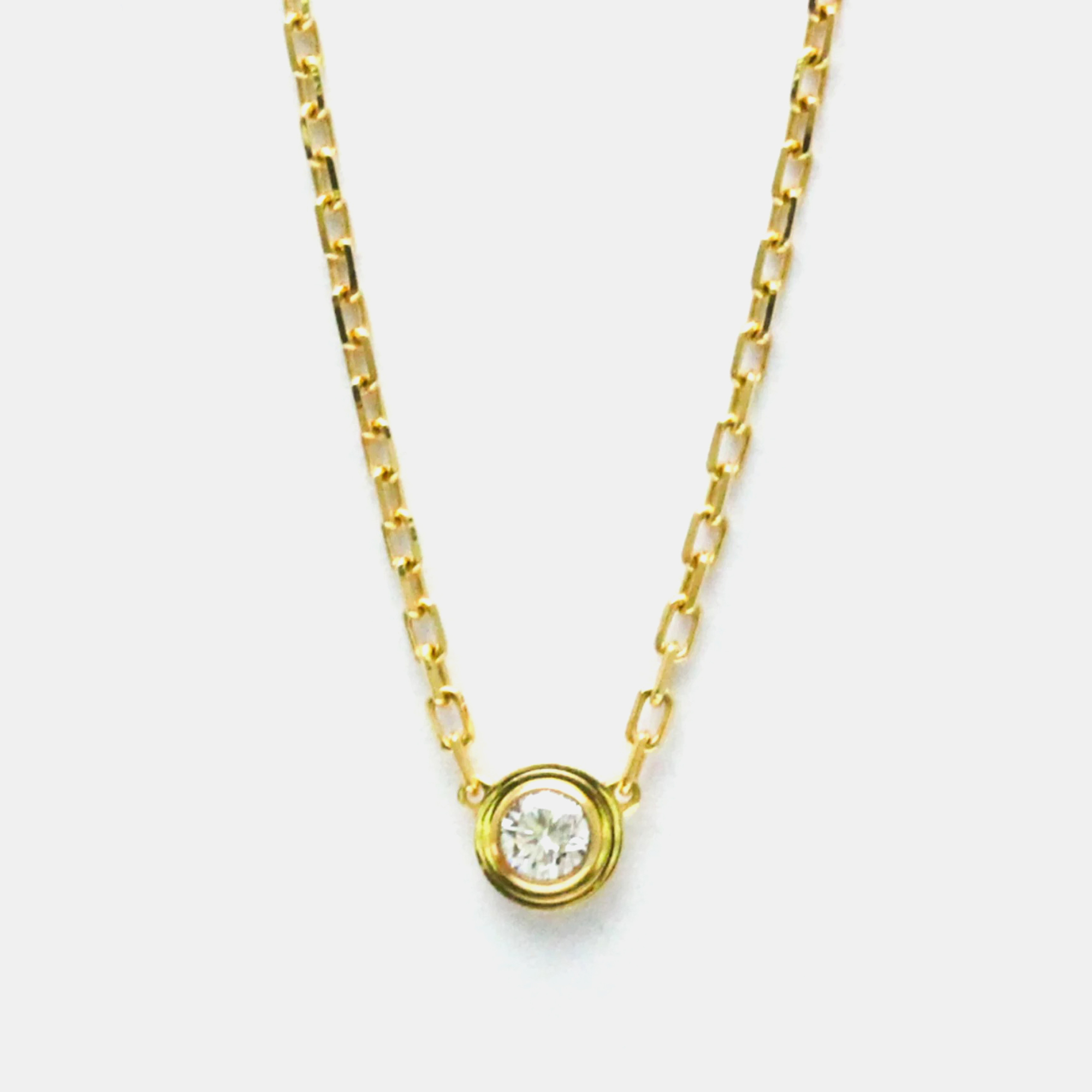 Cartier 18k yellow gold and diamond d'amour pendant necklace