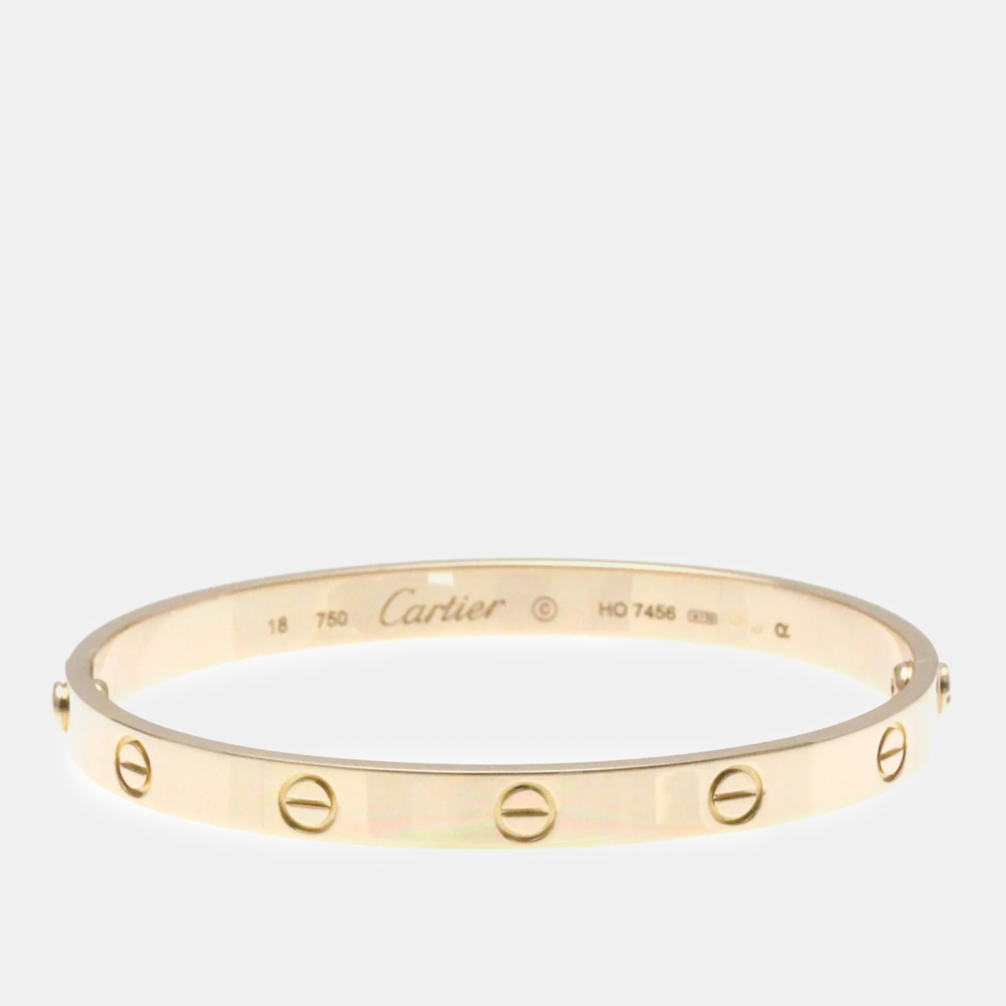 Cartier 18k rose gold love bangle bracelet
