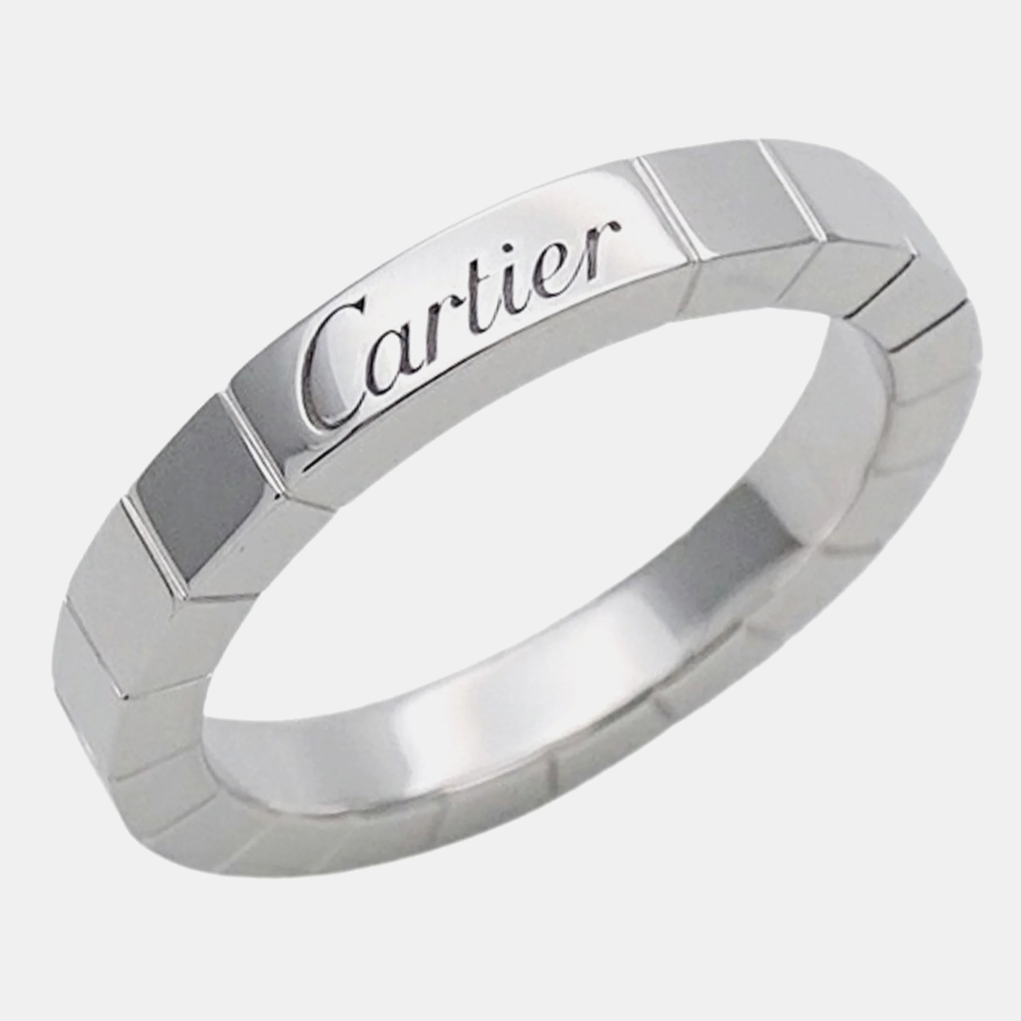 Cartier 18k white gold lanieres band ring eu 49
