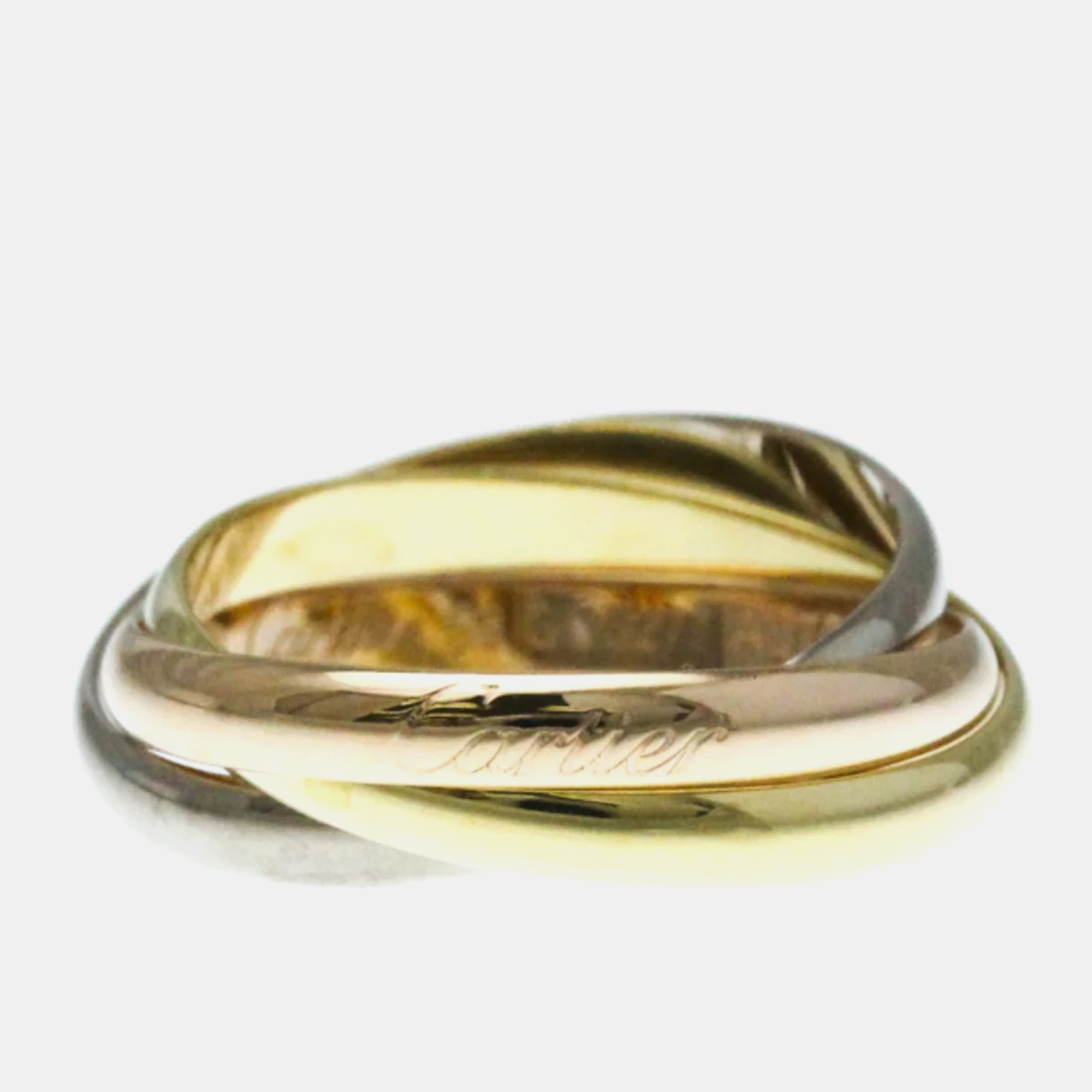 Cartier 18k trinity yellow, rose, white gold ring eu 58