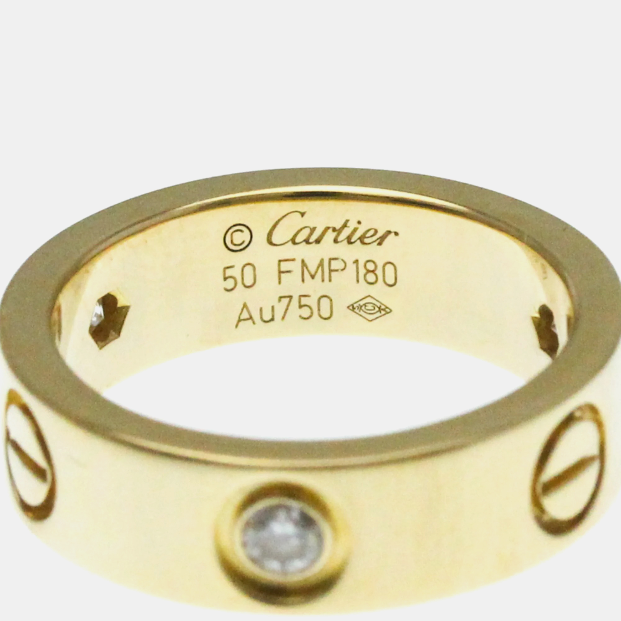 Cartier Love Yellow Gold Diamond Ring EU 50