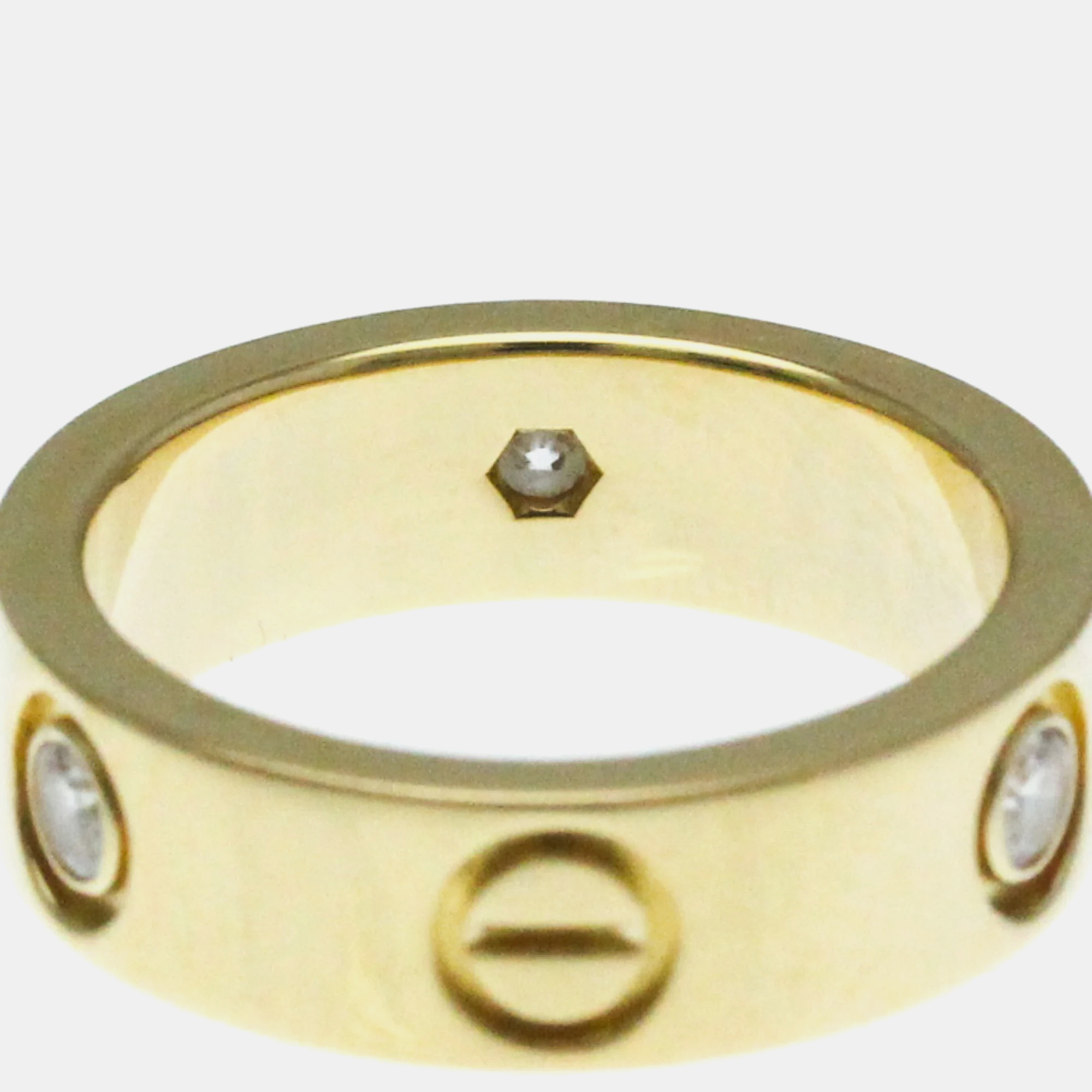 Cartier Love Yellow Gold Diamond Ring EU 50