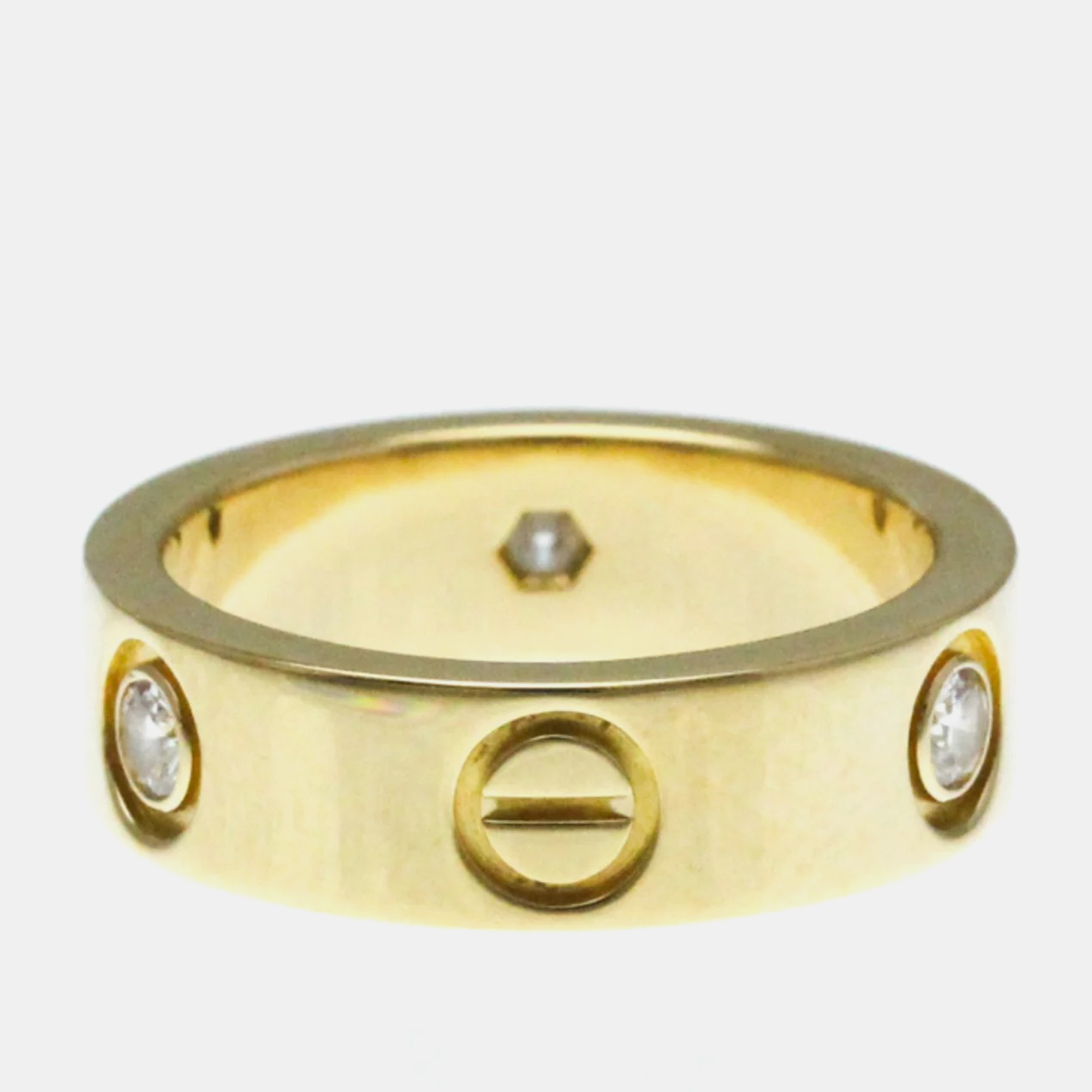 Cartier Love Yellow Gold Diamond Ring EU 50