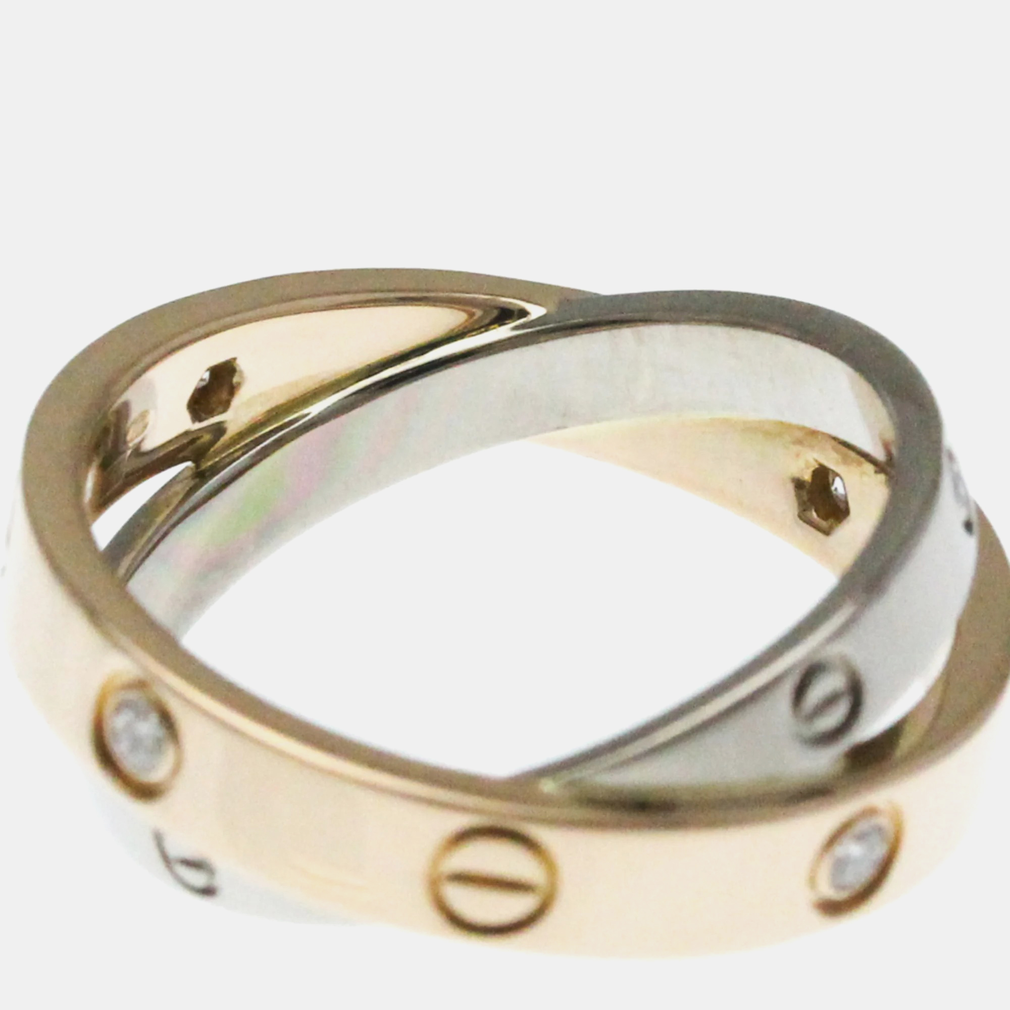 Cartier 18K Pink & White Gold Love Ring EU 51