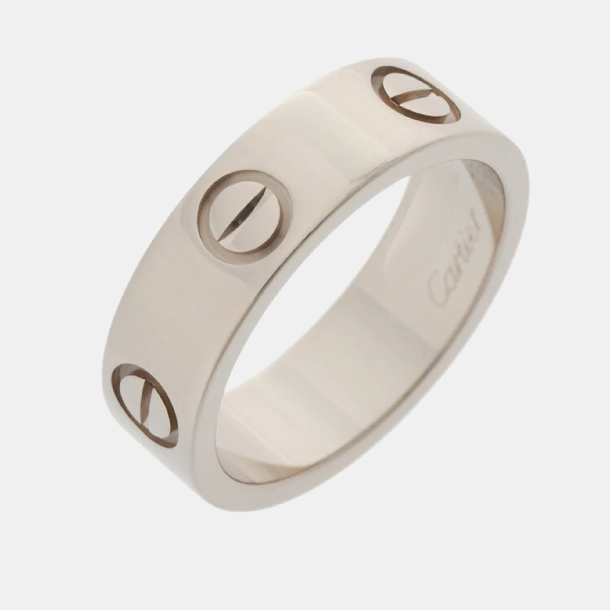 Cartier 18K White Gold Love Band Ring EU 51
Cartier 18K White Gold Love Band Ring EU 51