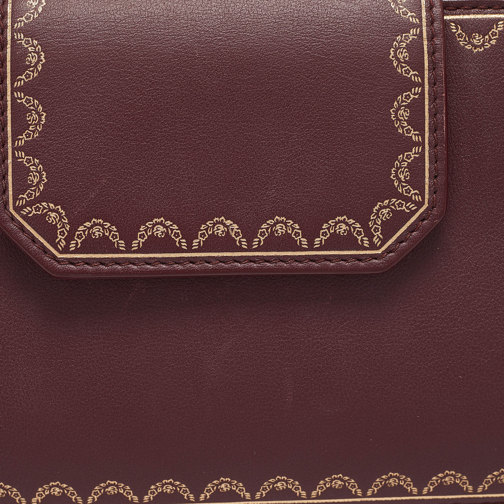 Cartier Burgundy Leather Nano Guirlande De Cartier Crossbody Bag