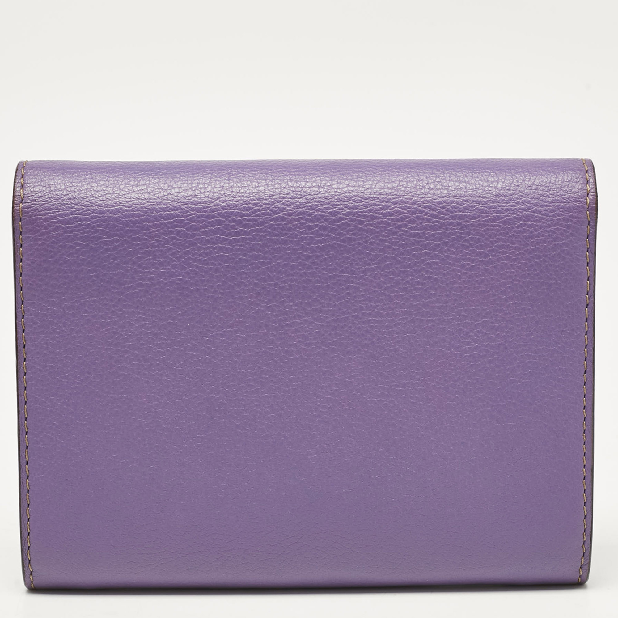 Cartier Purple Leather C De Cartier Compact Wallet