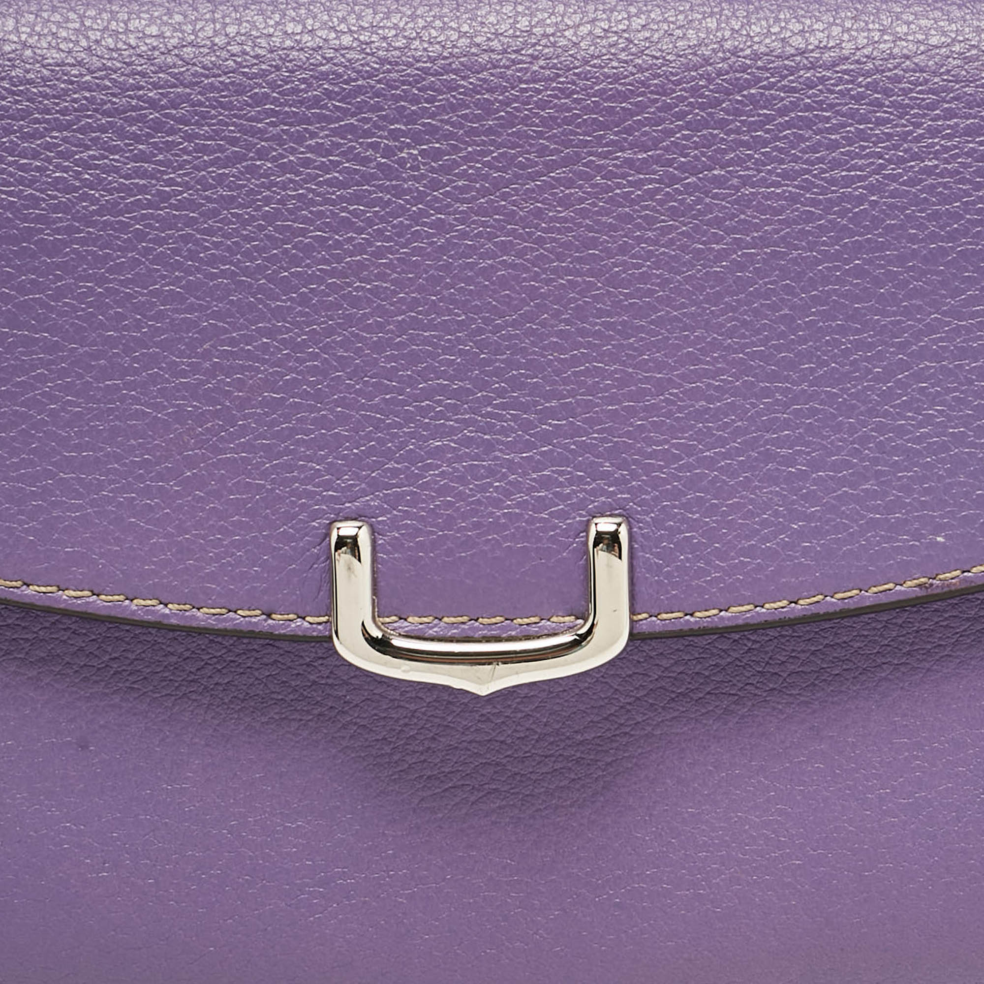 Cartier Purple Leather C De Cartier Compact Wallet