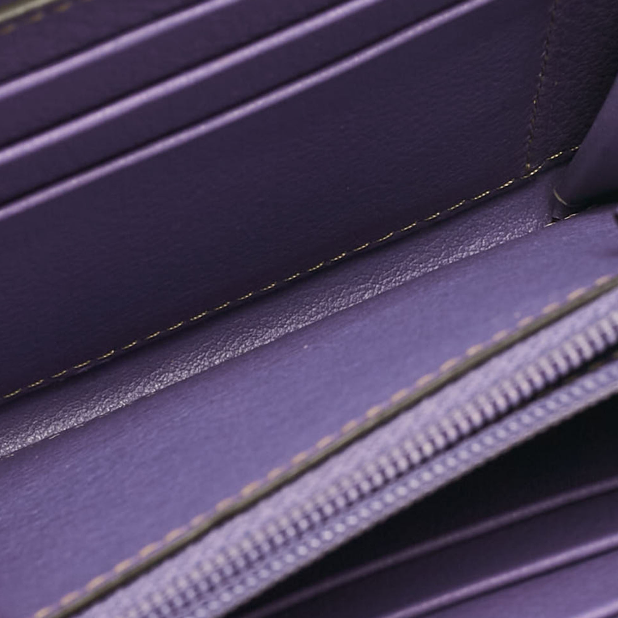 Cartier Purple Leather C De Cartier Compact Wallet