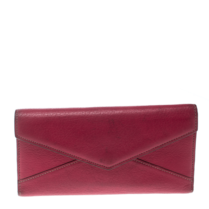 Image of Cartier Pink Leather Les Must Envelope Trifold Wallet