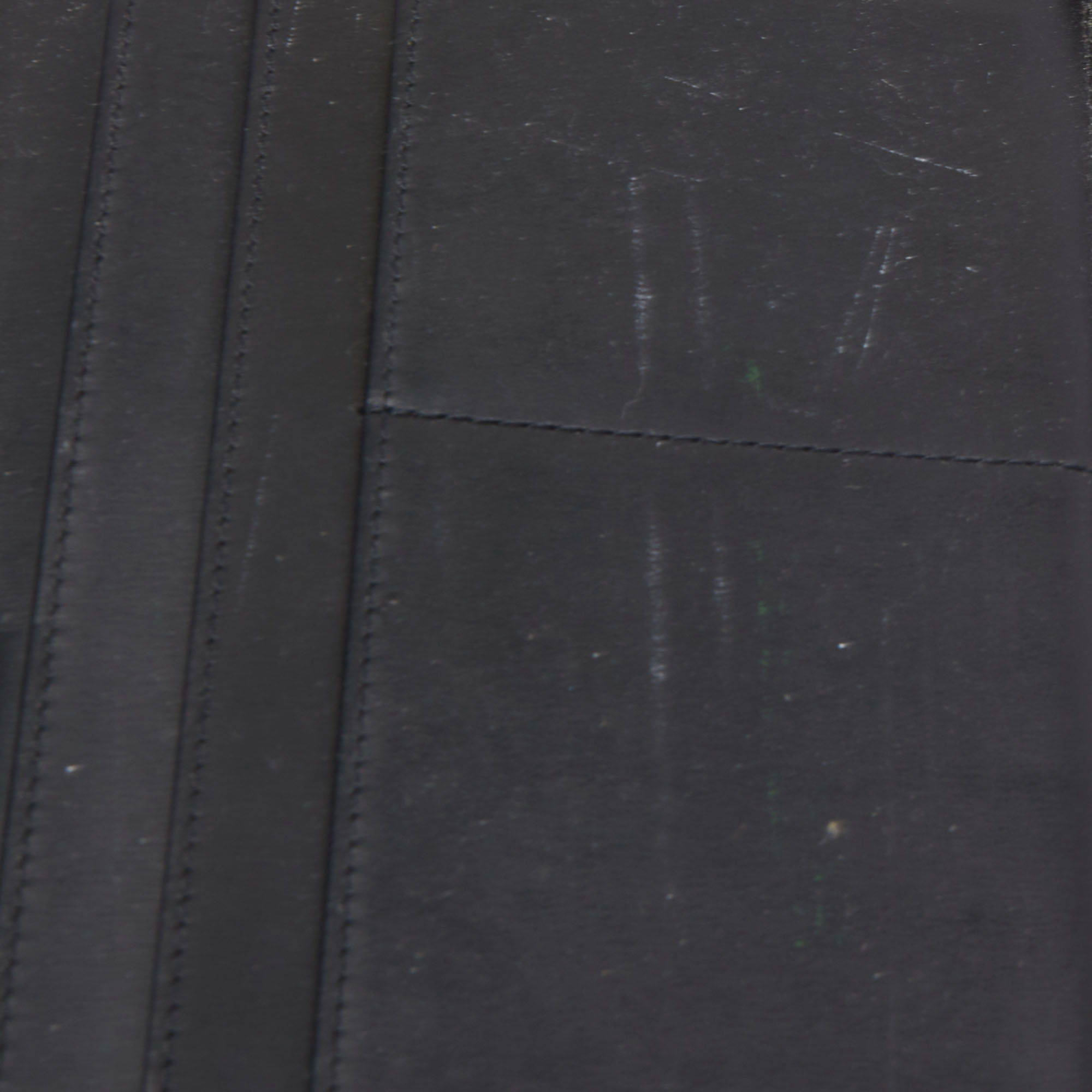 Cartier Black Leather Zip Around Organizer Clutch