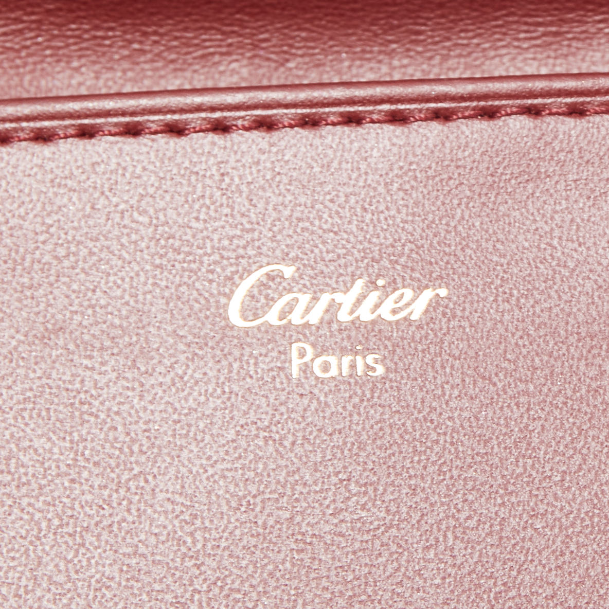 Cartier Burgundy Leather Must De Cartier Envelope Wallet