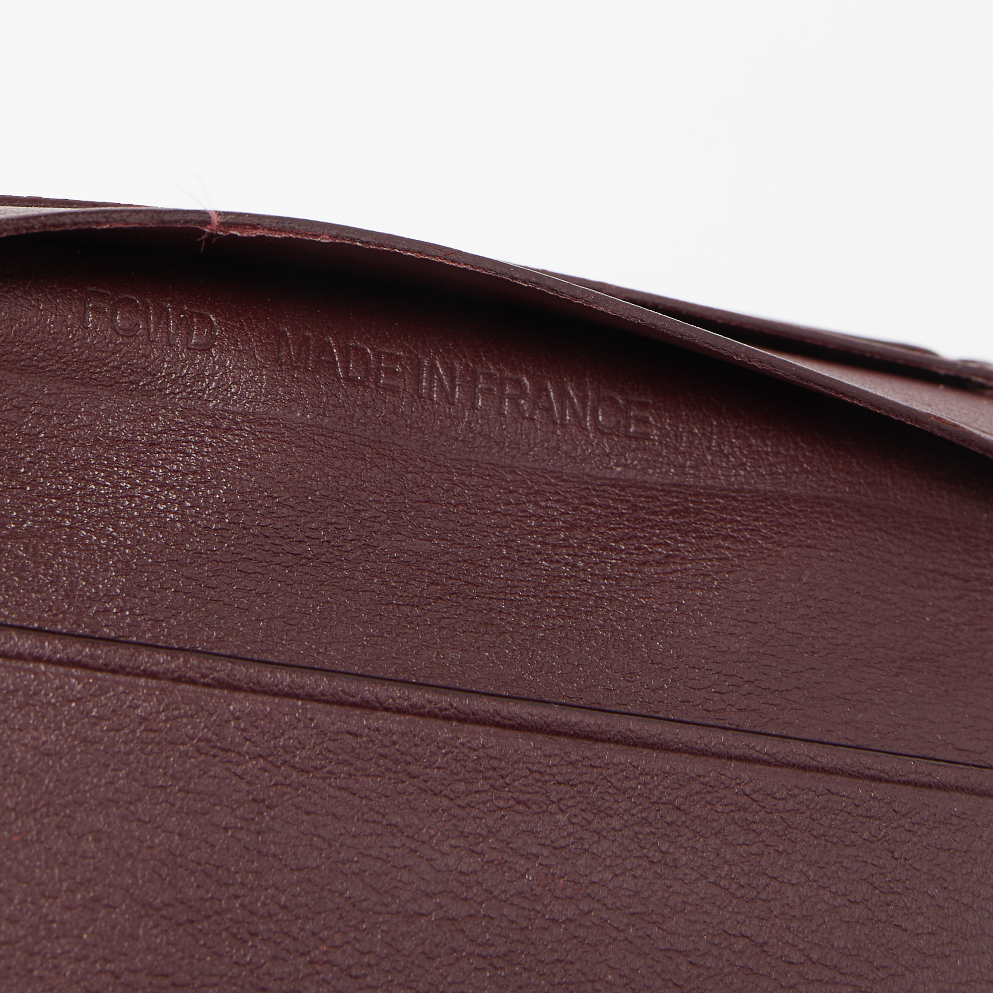 Cartier Burgundy Leather Must De Cartier Card Holder
