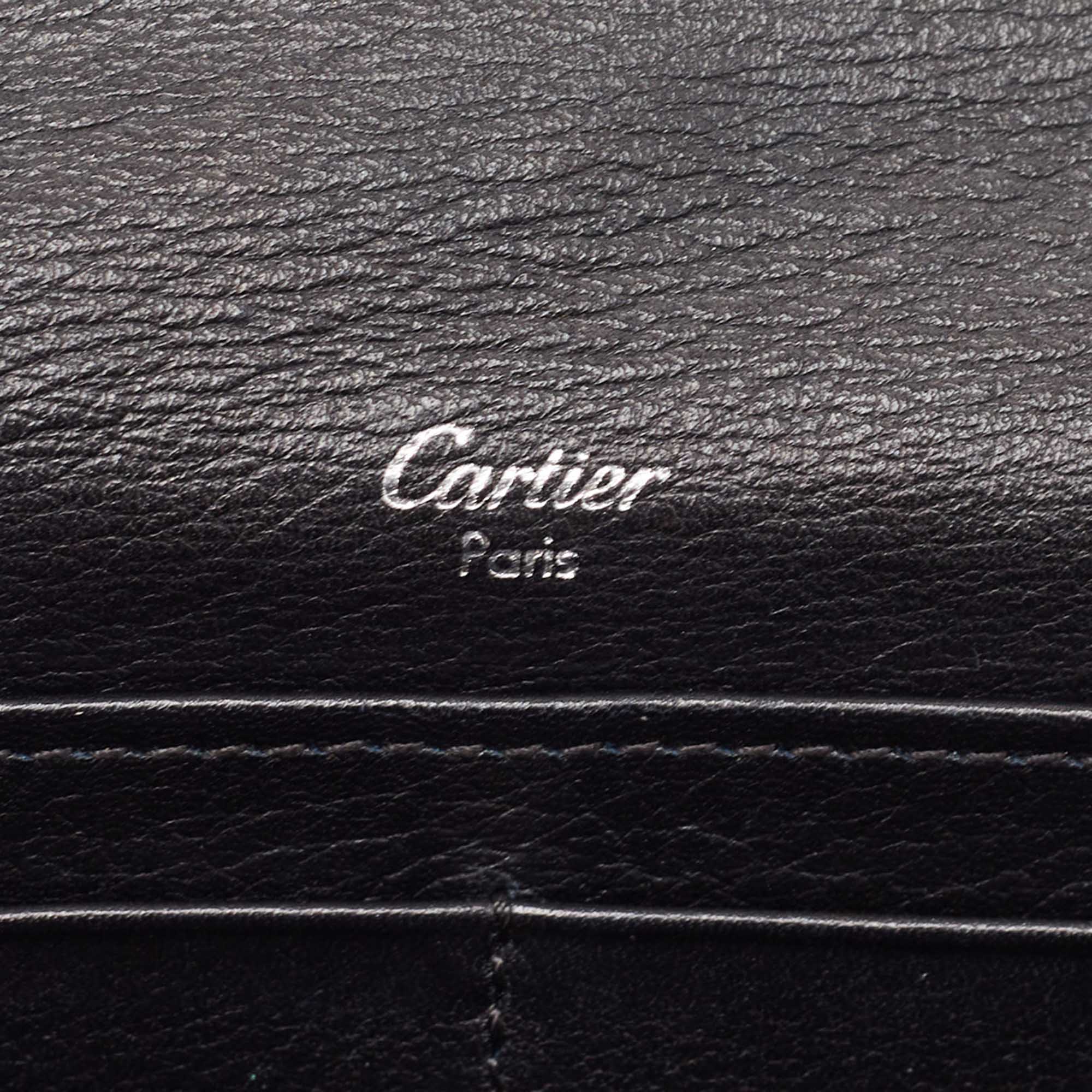 Cartier Black Patent Leather Happy Birthday Continental Wallet