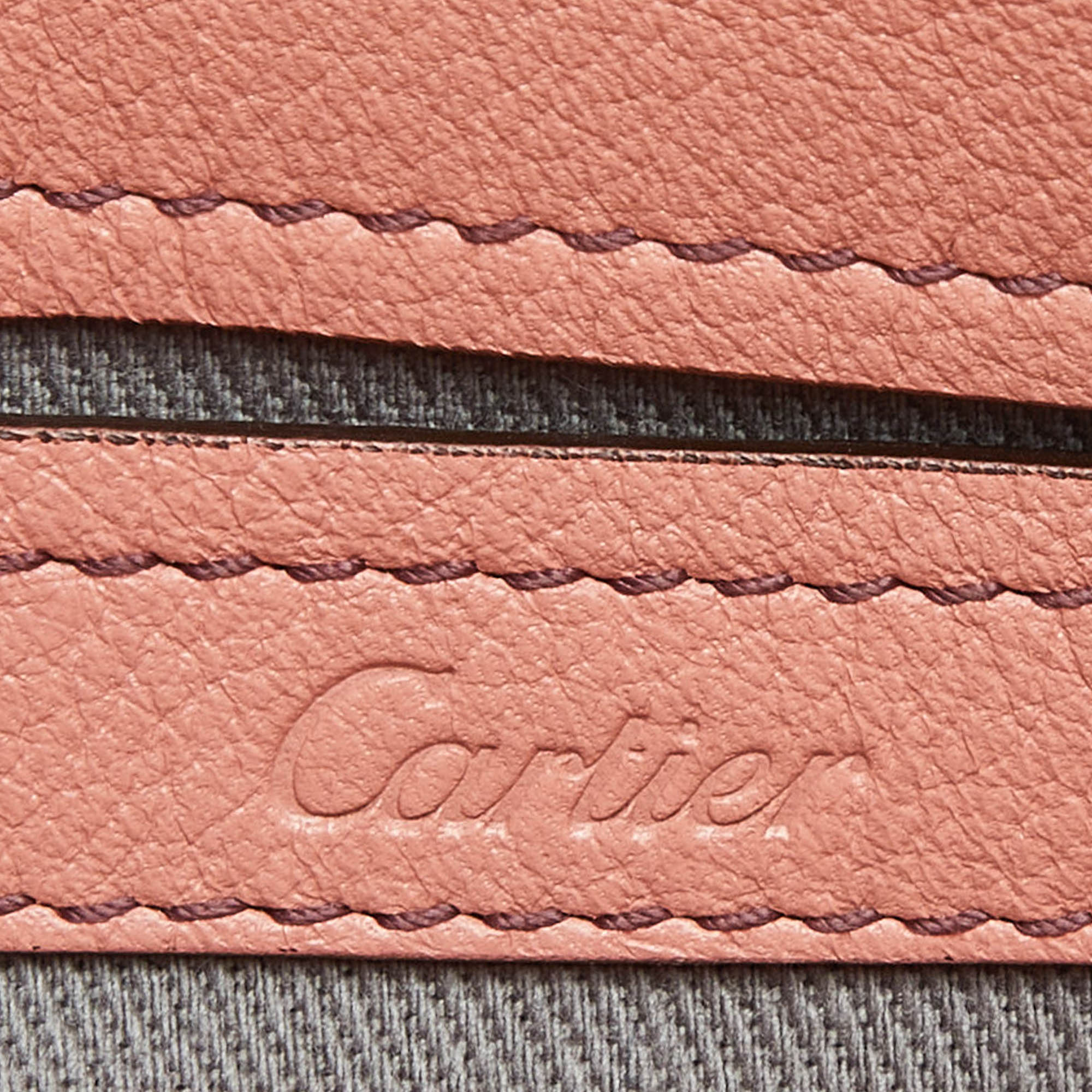 Cartier Peach Leather Mini C De Cartier Satchel
