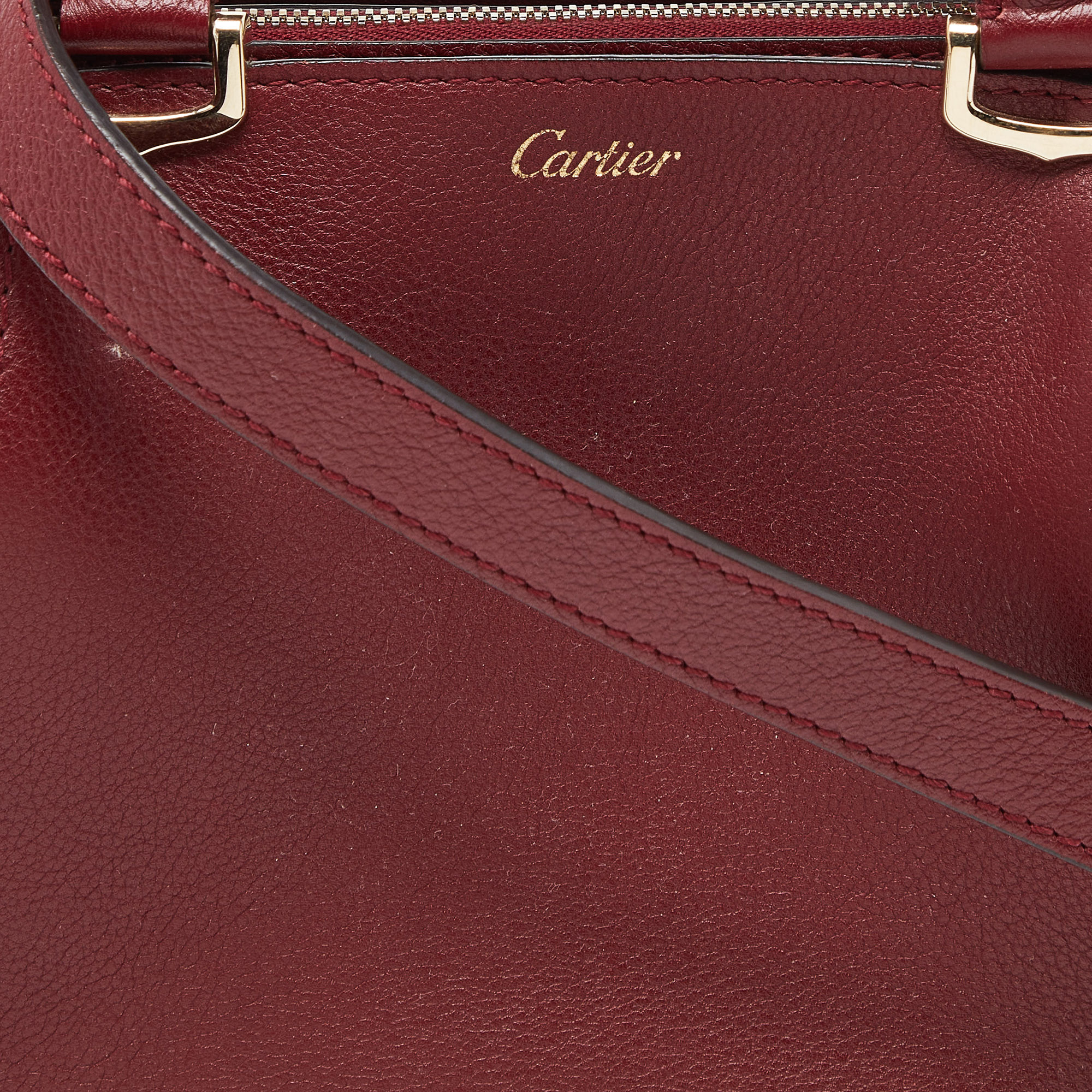 Cartier Red Leather Mini C De Cartier Satchel
