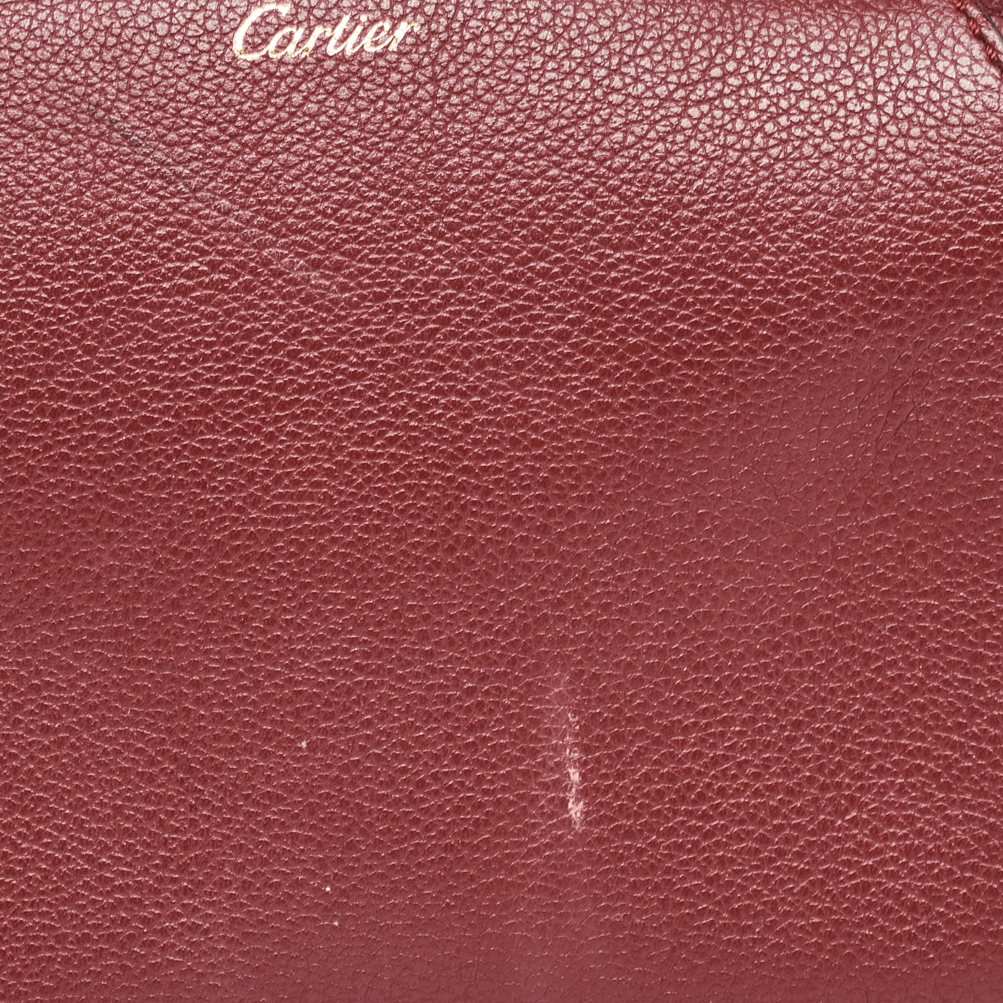 Cartier Red Leather C De Cartier Clutch