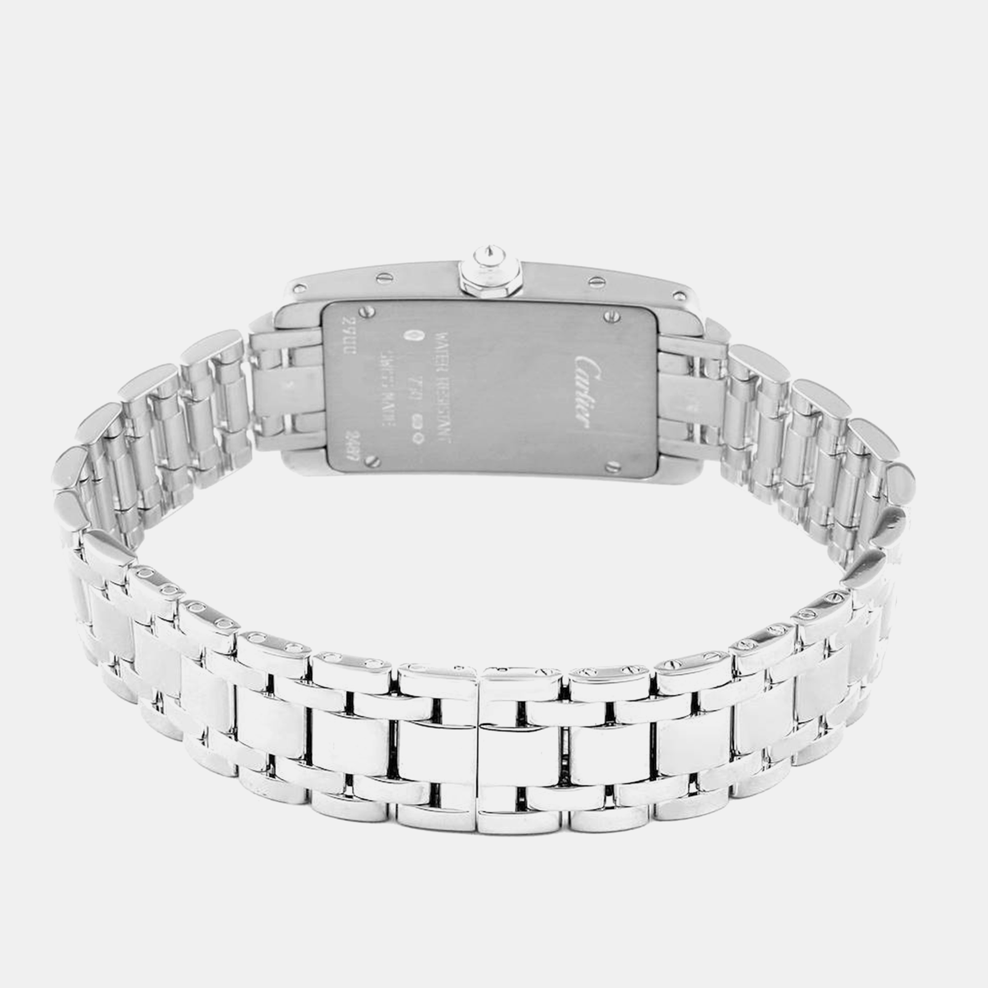 Cartier Tank Americaine White Gold Diamond Ladies Watch 19.0 Mm