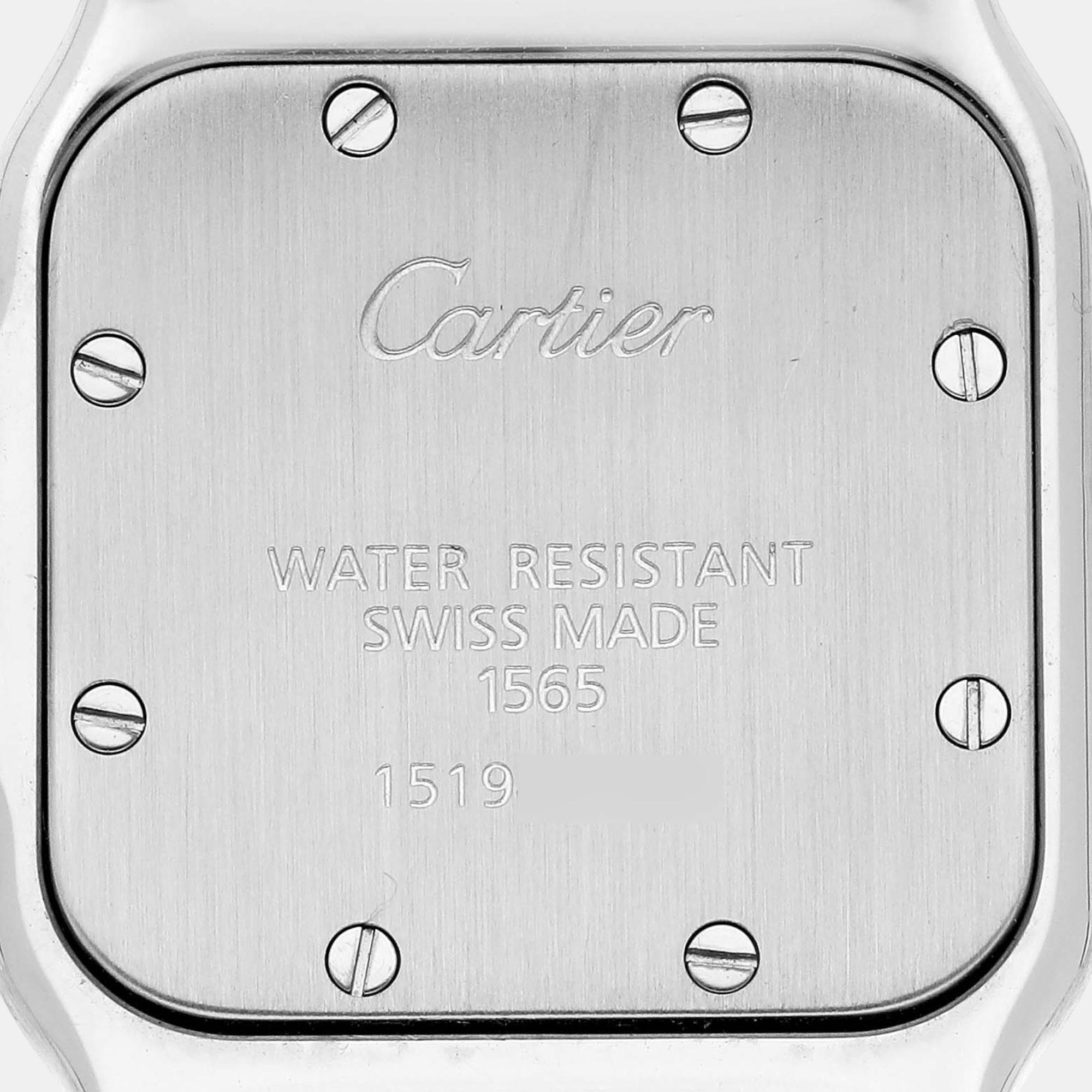 Cartier Santos Galbee Small Silver Dial Steel Ladies Watch W20056D6 26.2 X 34.8 Mm