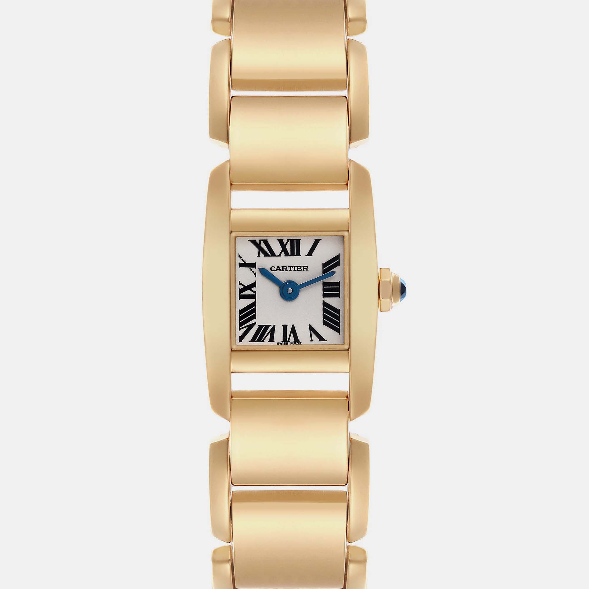 Cartier Tankissime Silver Dial Yellow Gold Ladies Watch W650037H 25 Mm X 16.5 Mm