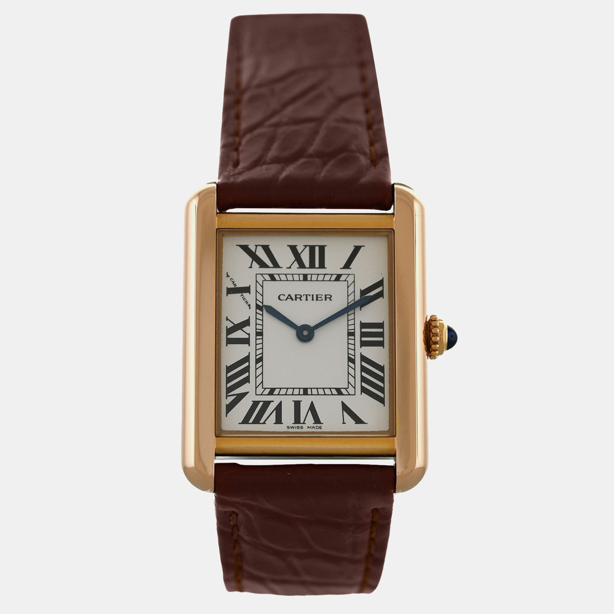 Cartier White 18k Rose Gold Tank Solo W5200024 Quartz Women's Wristwatch 24 mm
Cartier White 18k Rose Gold Tank Solo W5200024 Quartz Women's Wristwatch 24 mm