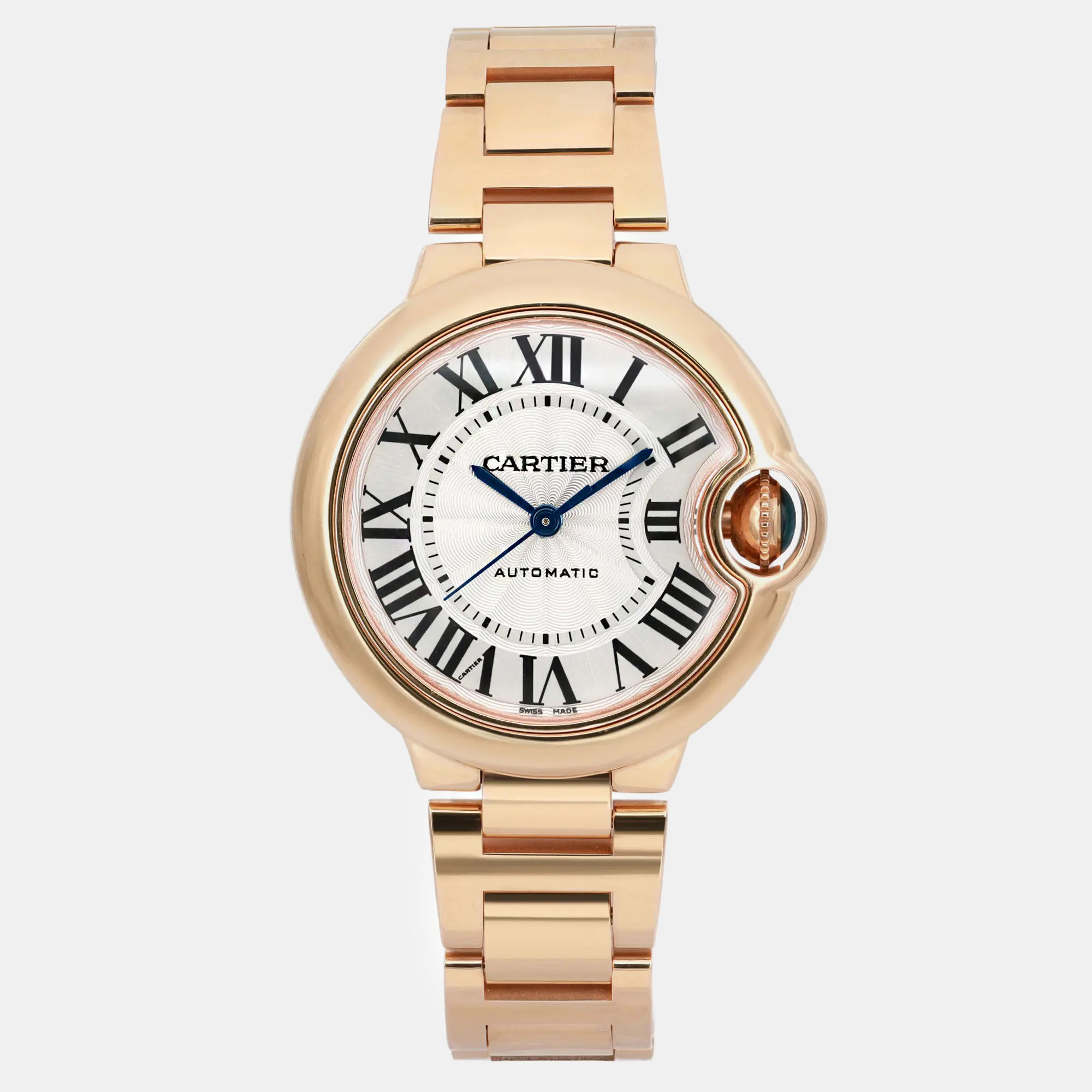 Cartier Silver 18k Rose Gold Ballon Bleu W6920096 Automatic Women's Wristwatch 33 mm
Cartier Silver 18k Rose Gold Ballon Bleu W6920096 Automatic Women's Wristwatch 33 mm