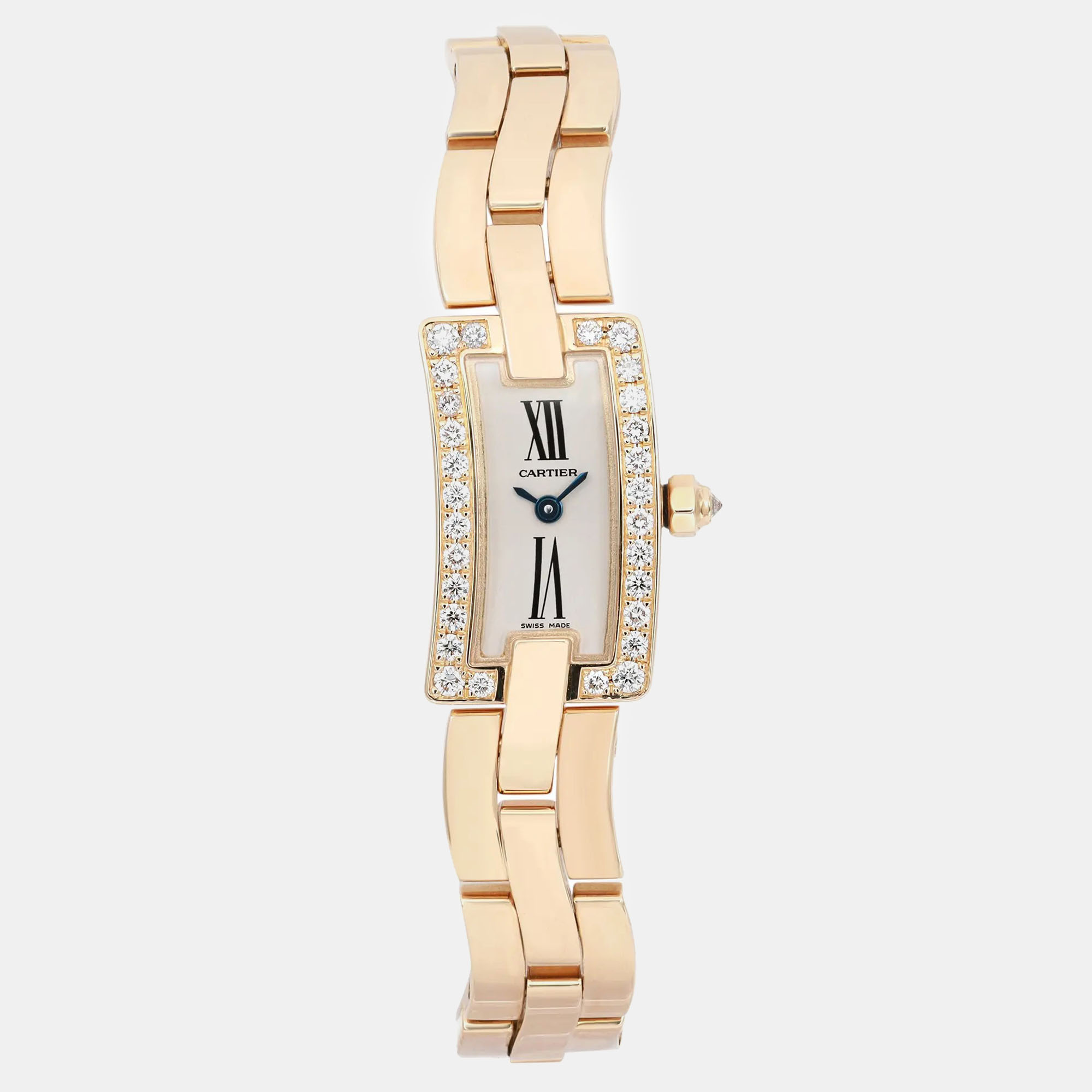 Cartier Silver 18k Rose Gold Ballerine 2992 Quartz Women's Wristwatch 24 mm
Cartier Silver 18k Rose Gold Ballerine 2992 Quartz Women's Wristwatch 24 mm