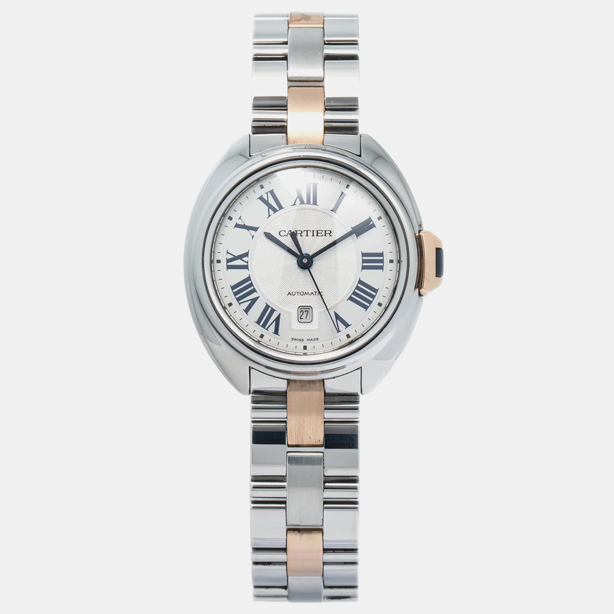 Cartier White 18K Rose Gold Stainless Steel Cle de Cartier W2CL0004 Automatic Women's Wristwatch
Cartier White 18K Rose Gold Stainless Steel Cle de Cartier W2CL0004 Automatic Women's Wristwatch