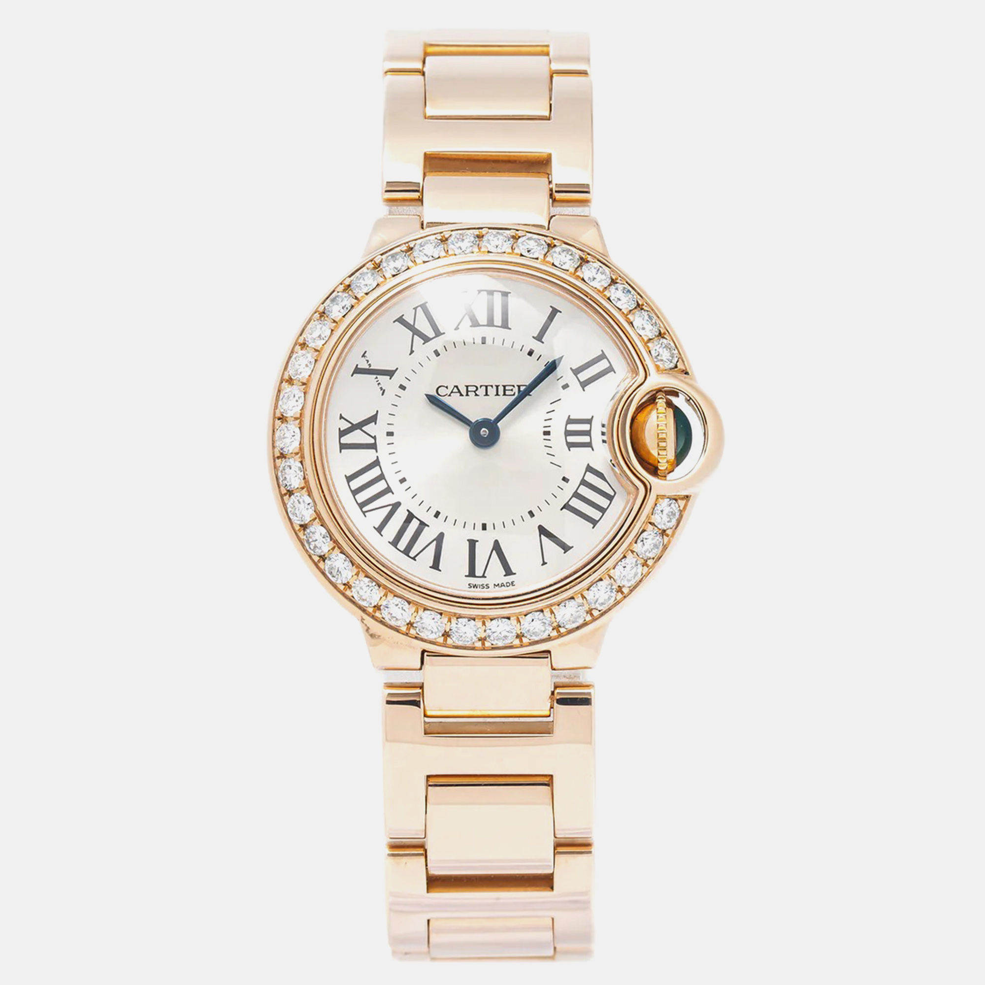 Cartier Silver 18K Rose Gold Diamonds Ballon Bleu WJBB0015 Quartz Women's Wristwatch
Cartier Silver 18K Rose Gold Diamonds Ballon Bleu WJBB0015 Quartz Women's Wristwatch