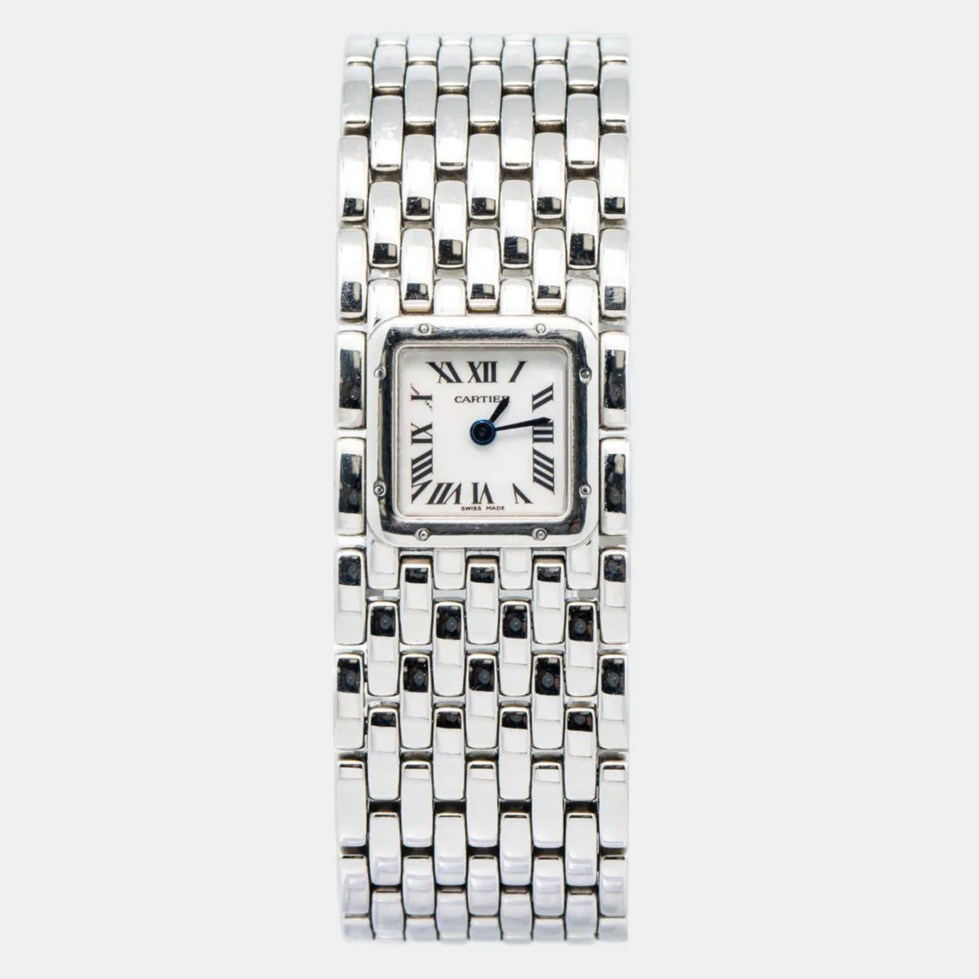 Cartier Panthere Ruban W61001T9 Quartz Mother of Pearl Stainless Steel Women's Wristwatch 21 mm, White
Cartier Panthere Ruban W61001T9 Quartz Mother of Pearl Stainless Steel Women's Wristwatch 21 mm, White