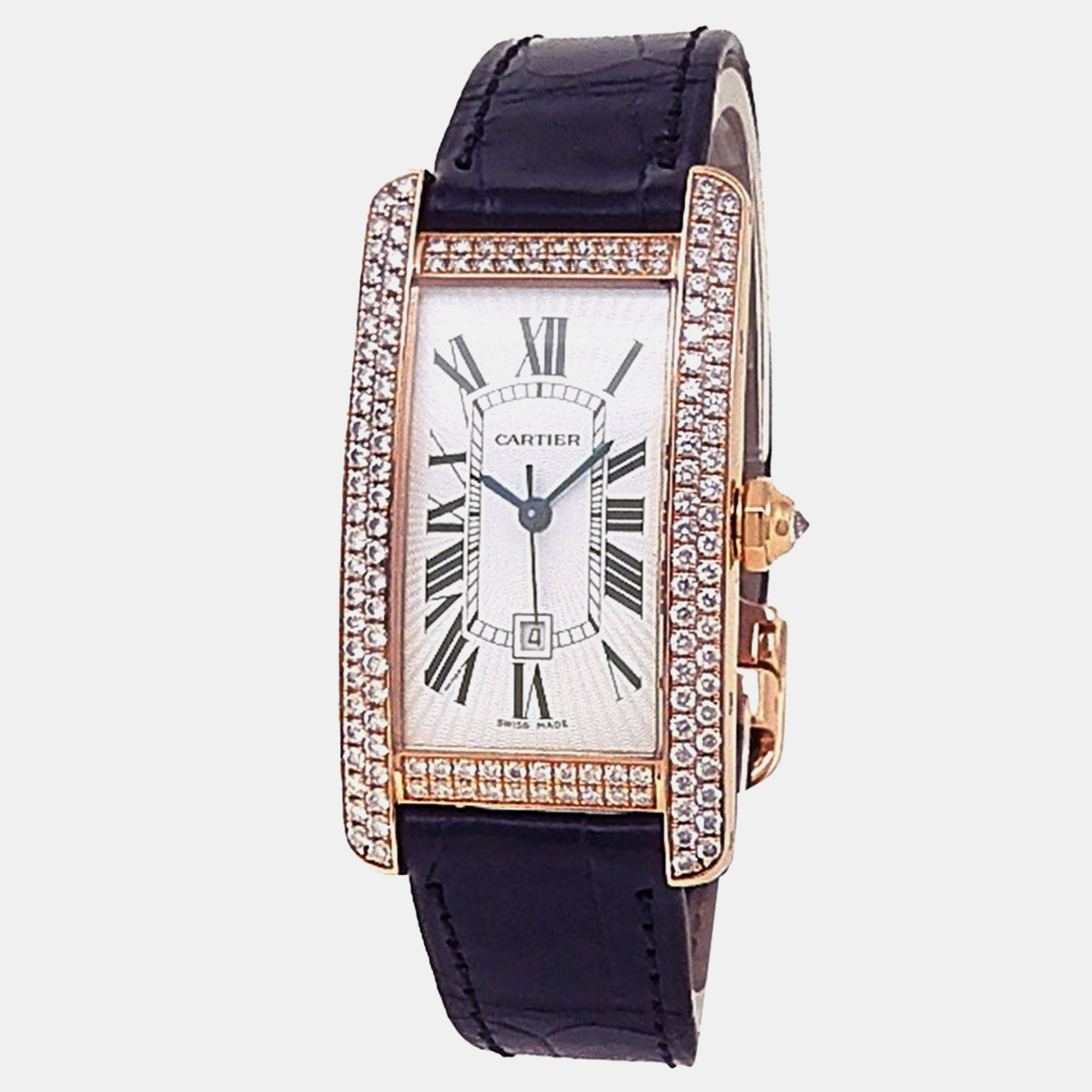 Cartier Tank Americaine WB704751 Automatic Silver 18k Rose Gold Women's Wristwatch 23 mm
Cartier Tank Americaine WB704751 Automatic Silver 18k Rose Gold Women's Wristwatch 23 mm