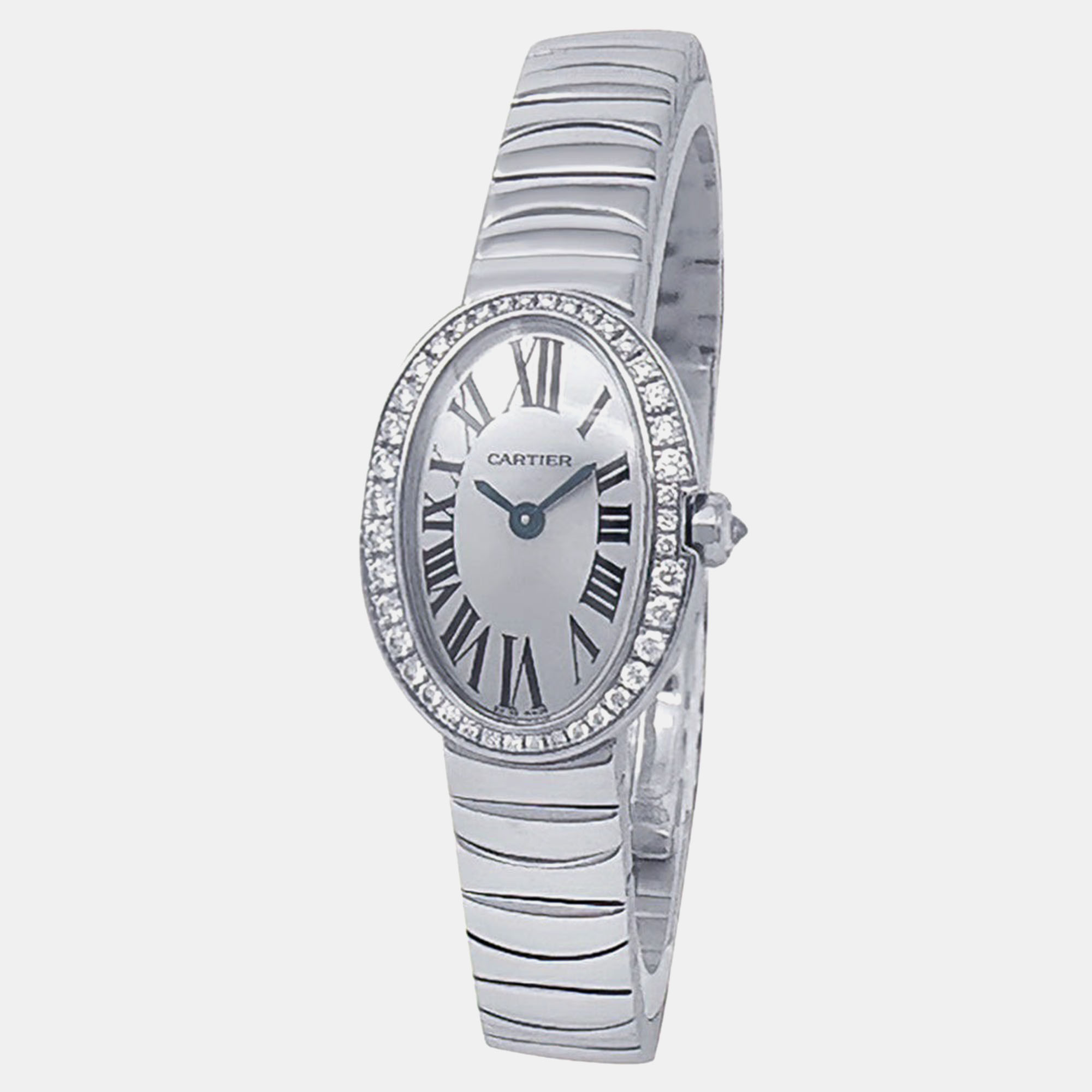 Cartier Baignoire WB520025 Quartz Silver 18k White Gold Diamond Women's Wristwatch 21 mm
Cartier Baignoire WB520025 Quartz Silver 18k White Gold Diamond Women's Wristwatch 21 mm
