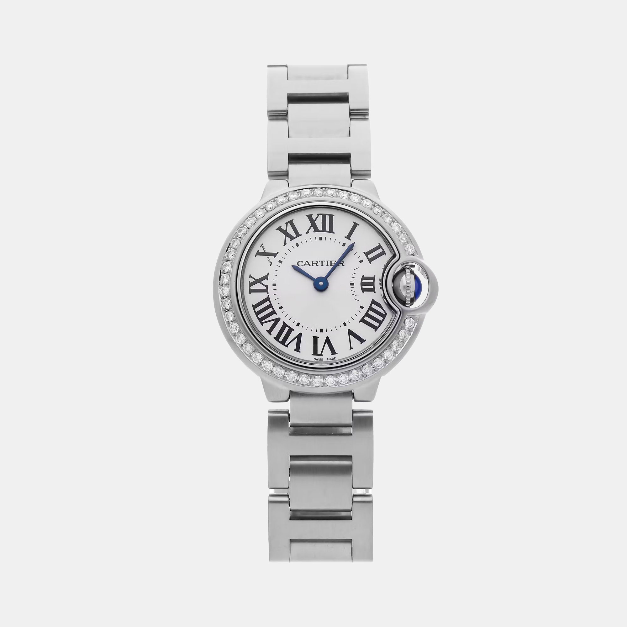 Cartier Ballon Bleu W4BB0015 Quartz White Stainless Steel Women's Wristwatch, Silver 
Cartier Ballon Bleu W4BB0015 Quartz White Stainless Steel Women's Wristwatch, Silver