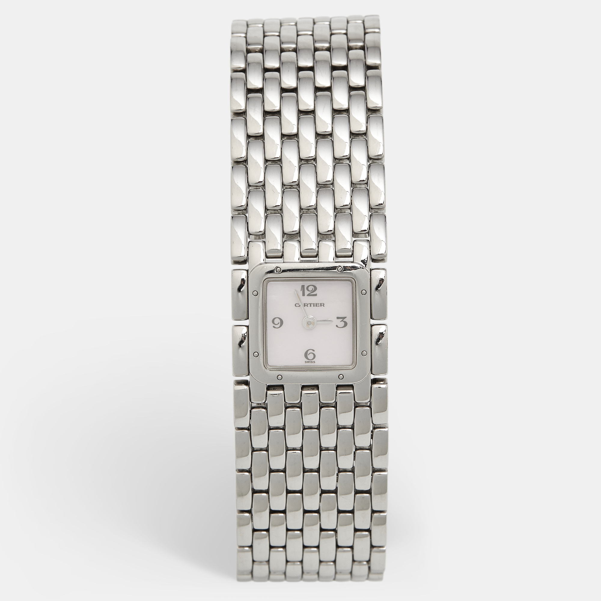 Cartier Panthère Ruban | Steel | Small Model | Mother-of-Pearl Dial