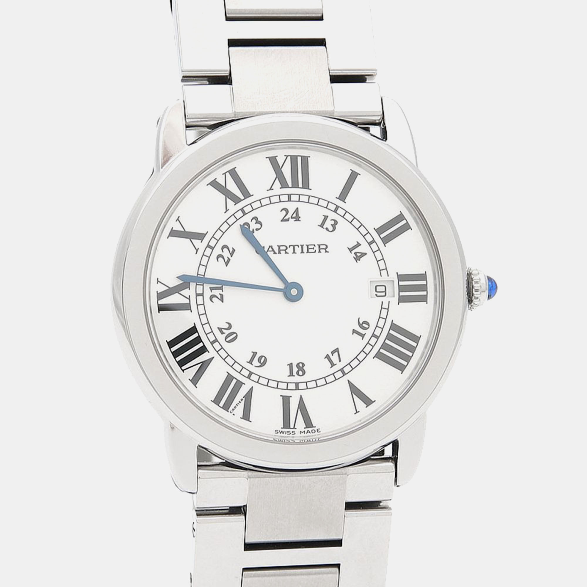Cartier Ronde Solo W6701005 Quartz Stainless Steel Men's Wristwatch 36 mm, White 
Cartier Ronde Solo W6701005 Quartz Stainless Steel Men's Wristwatch 36 mm, White
