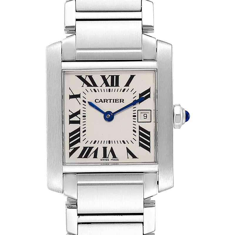 Cartier Silver Stainless Steel Tank Francaise W51011Q3 Women's Wristwatch
Cartier Silver Stainless Steel Tank Francaise W51011Q3 Women's Wristwatch